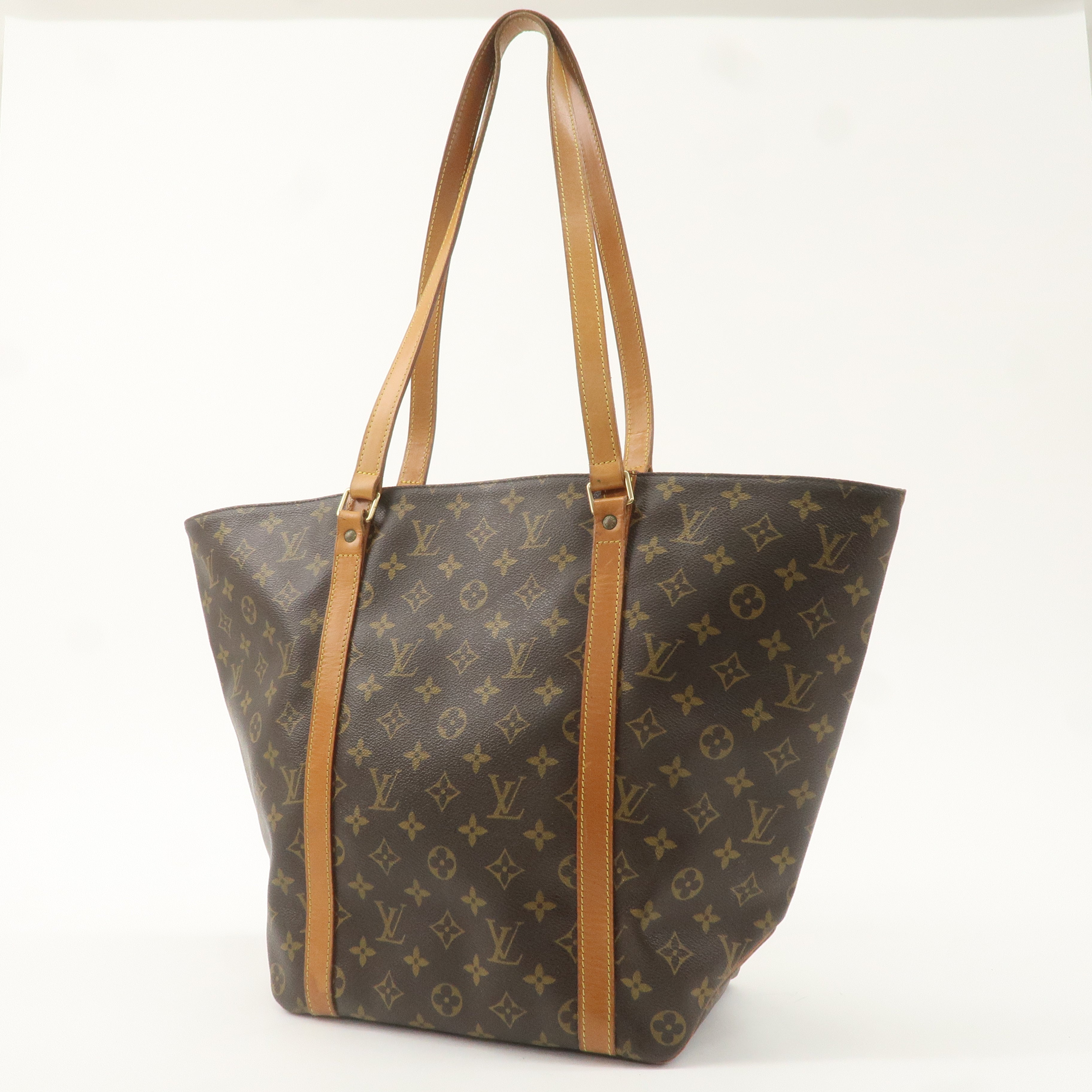 Louis Vuitton Monogram Sac Shopping Shoulder Bag Brown M51108