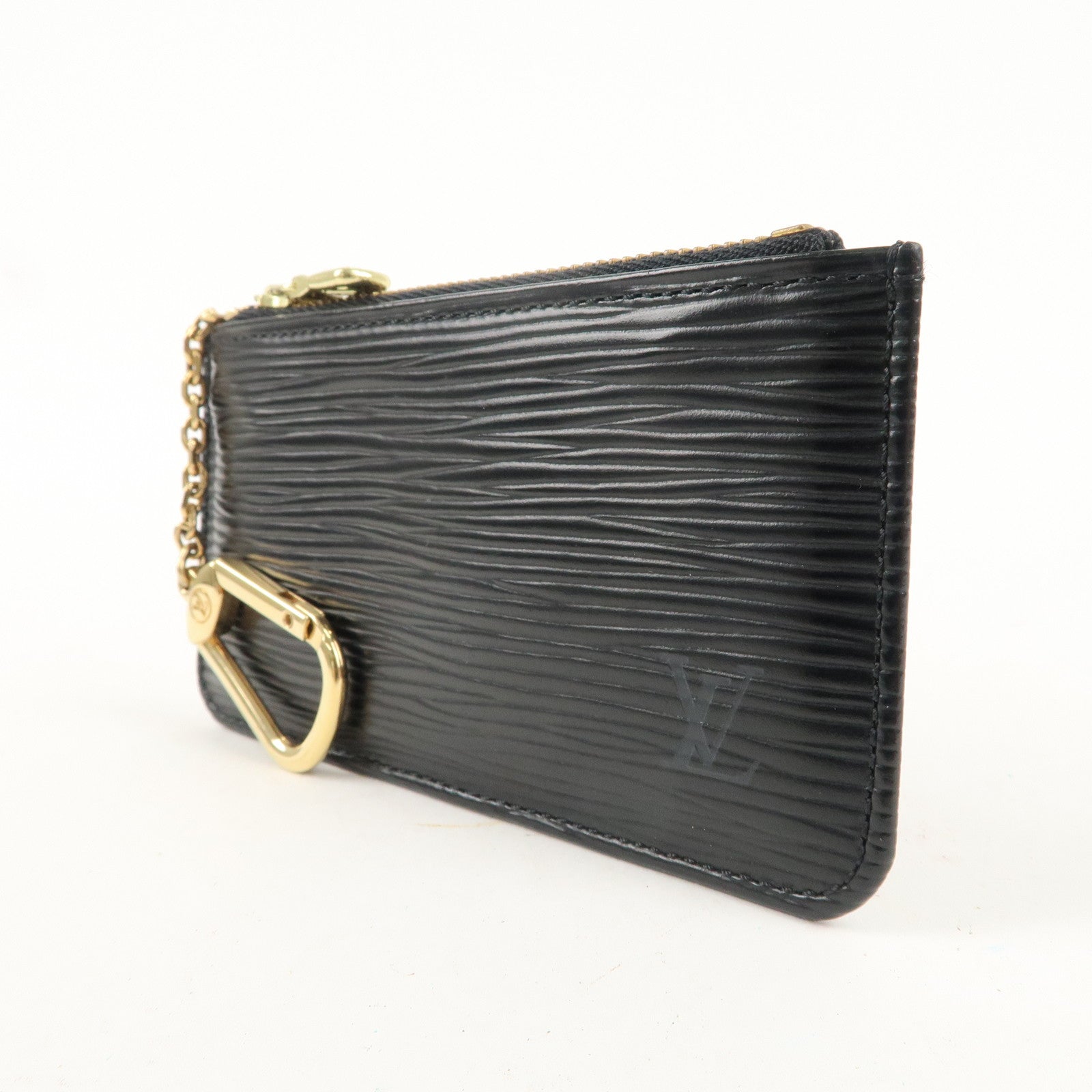 Louis Vuitton Epi Pochette Cles Coin Case Black Noir M63802