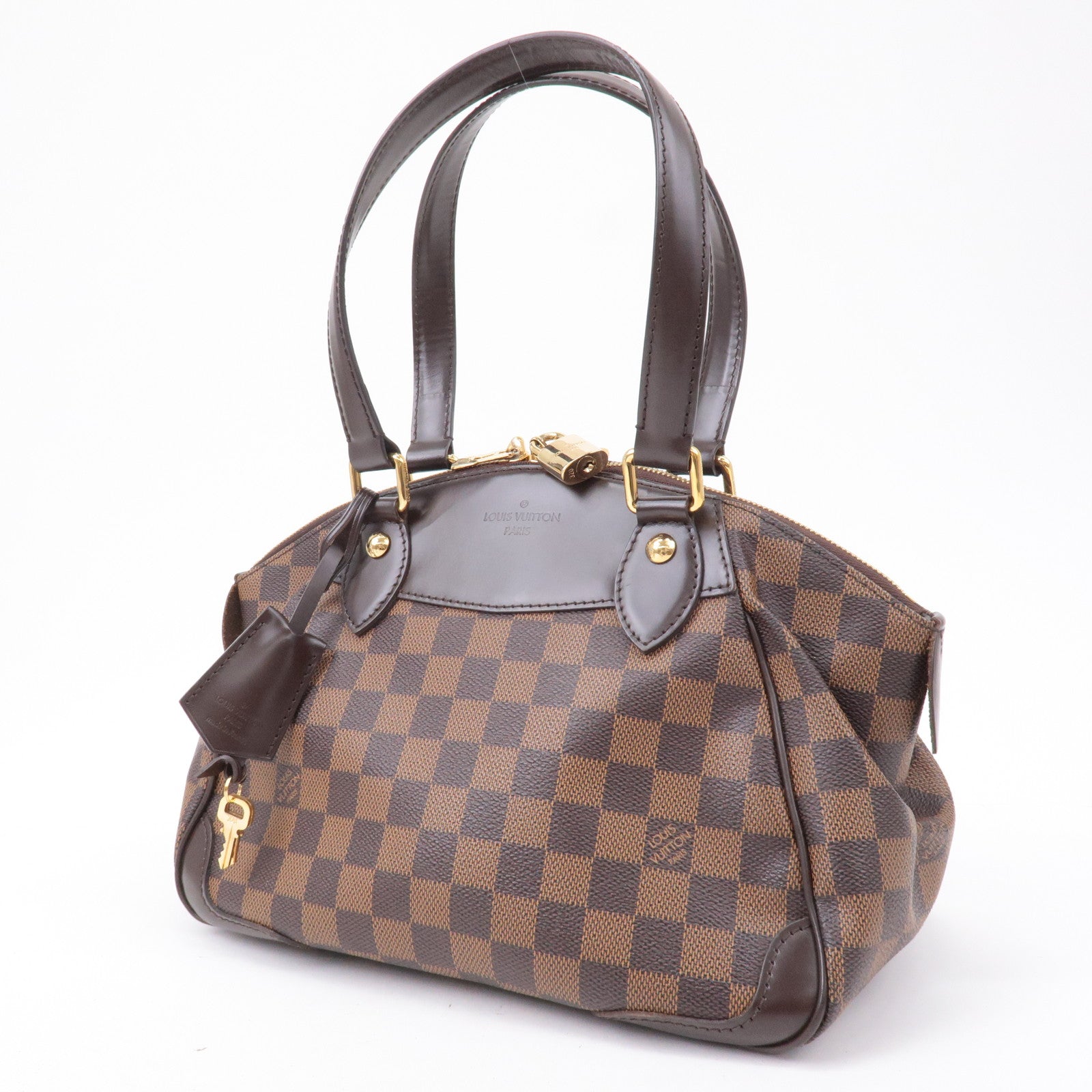 Louis Vuitton Damier Ebene Verona PM Hand Bag Brown N41117