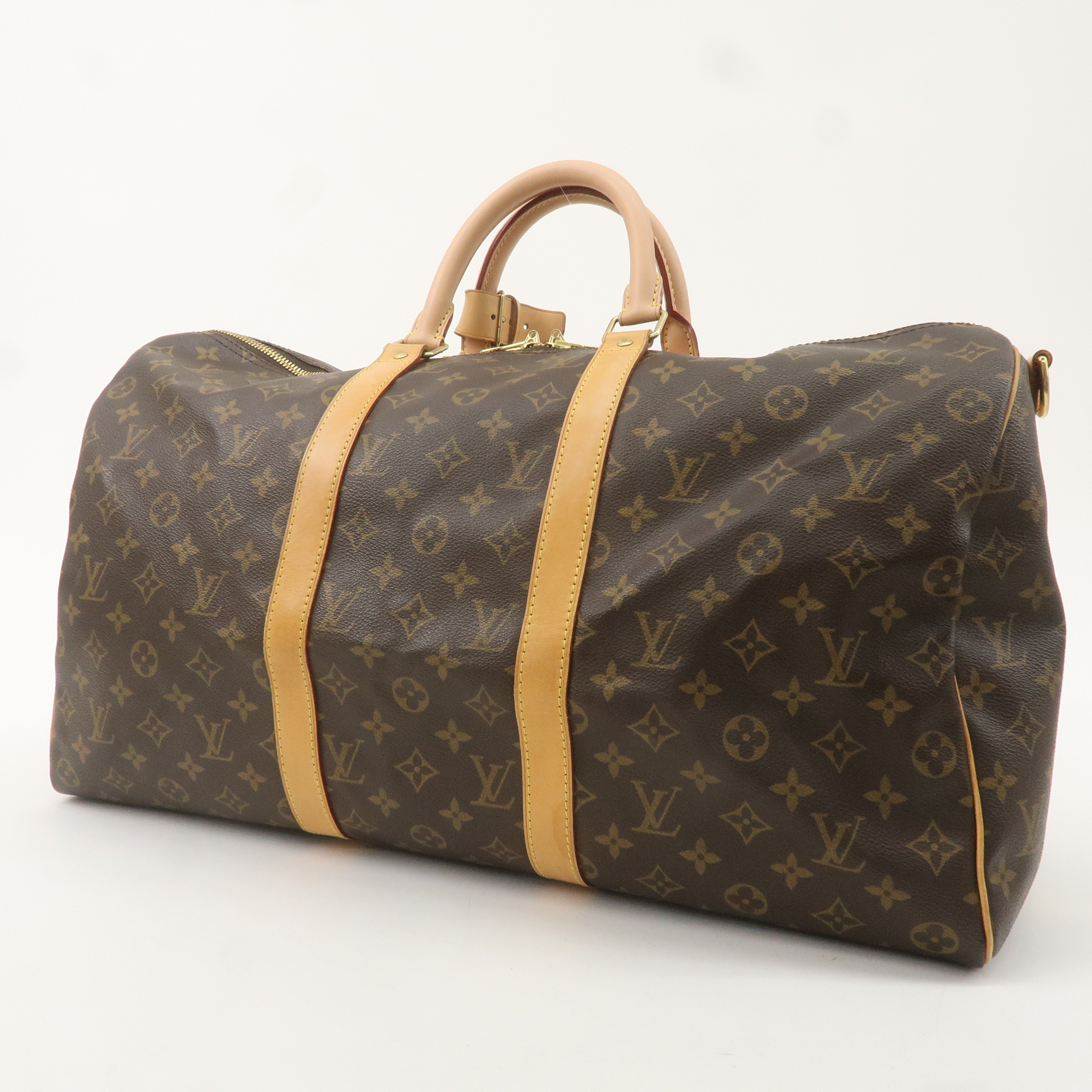 Louis Vuitton Monogram Keep All Bandouliere 50 Boston Bag M41416