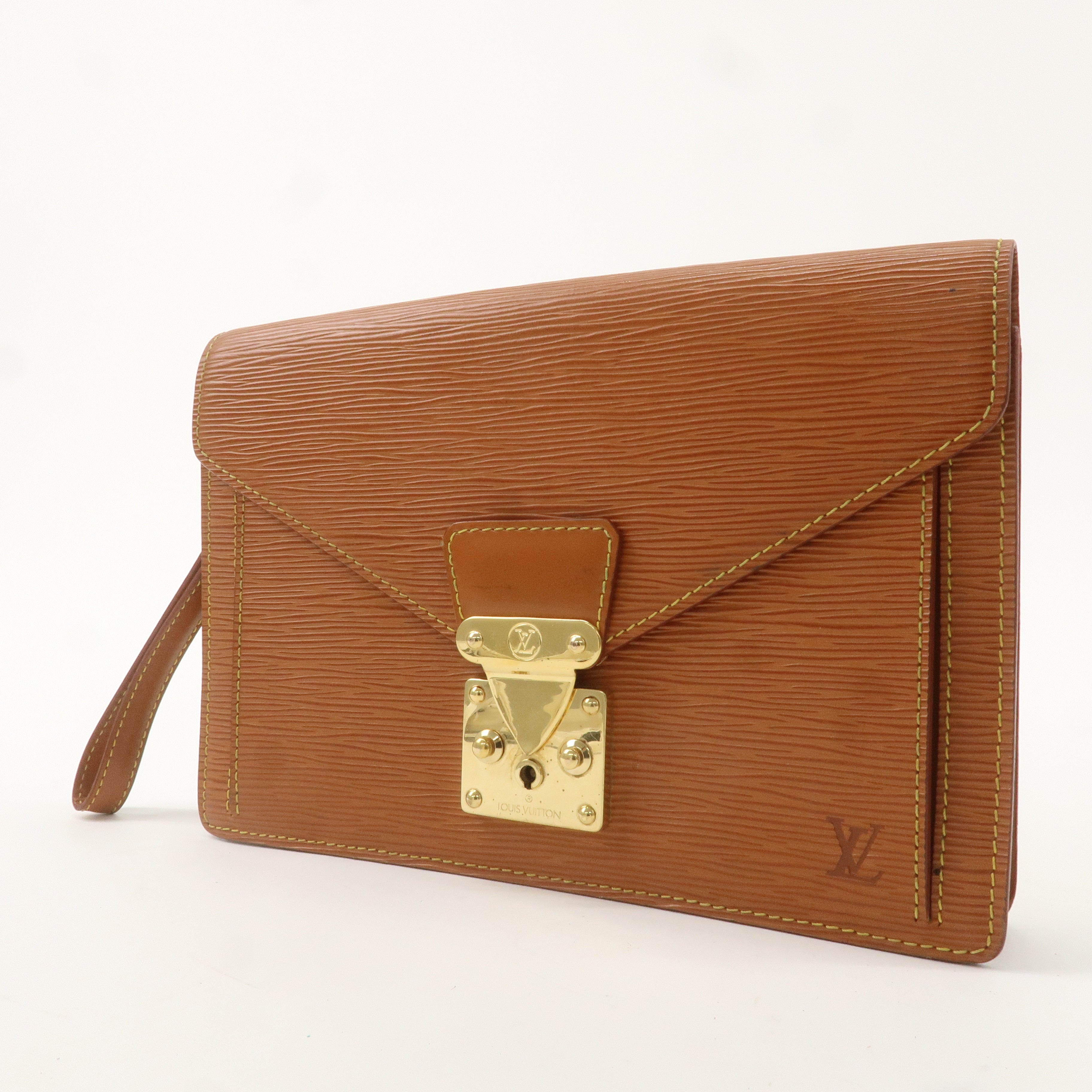 Louis Vuitton Epi Sellier Dragonne Clutch Bag Zipang Gold M52618