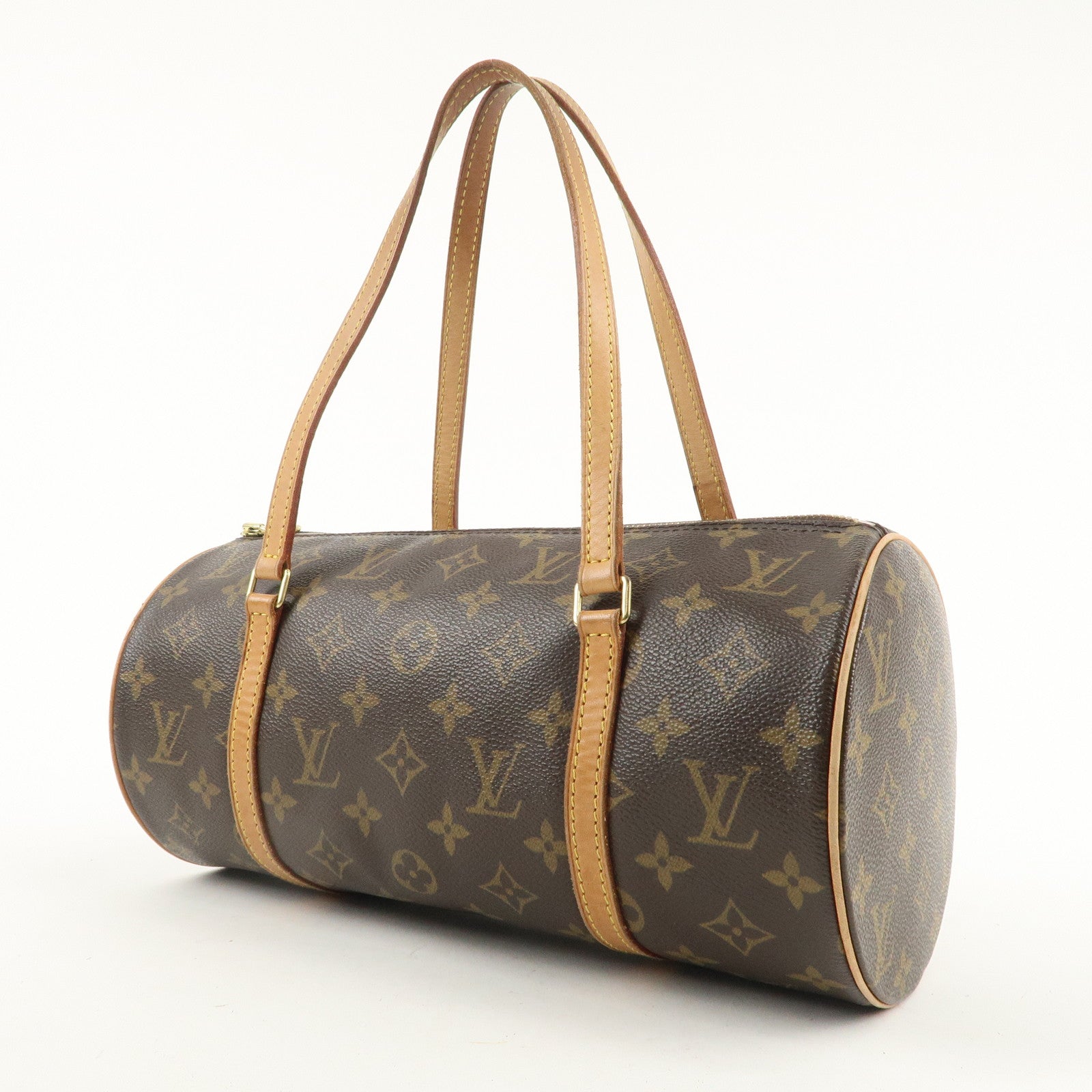 Louis Vuitton Monogram Papillon 30 Hand Bag Brown M51385