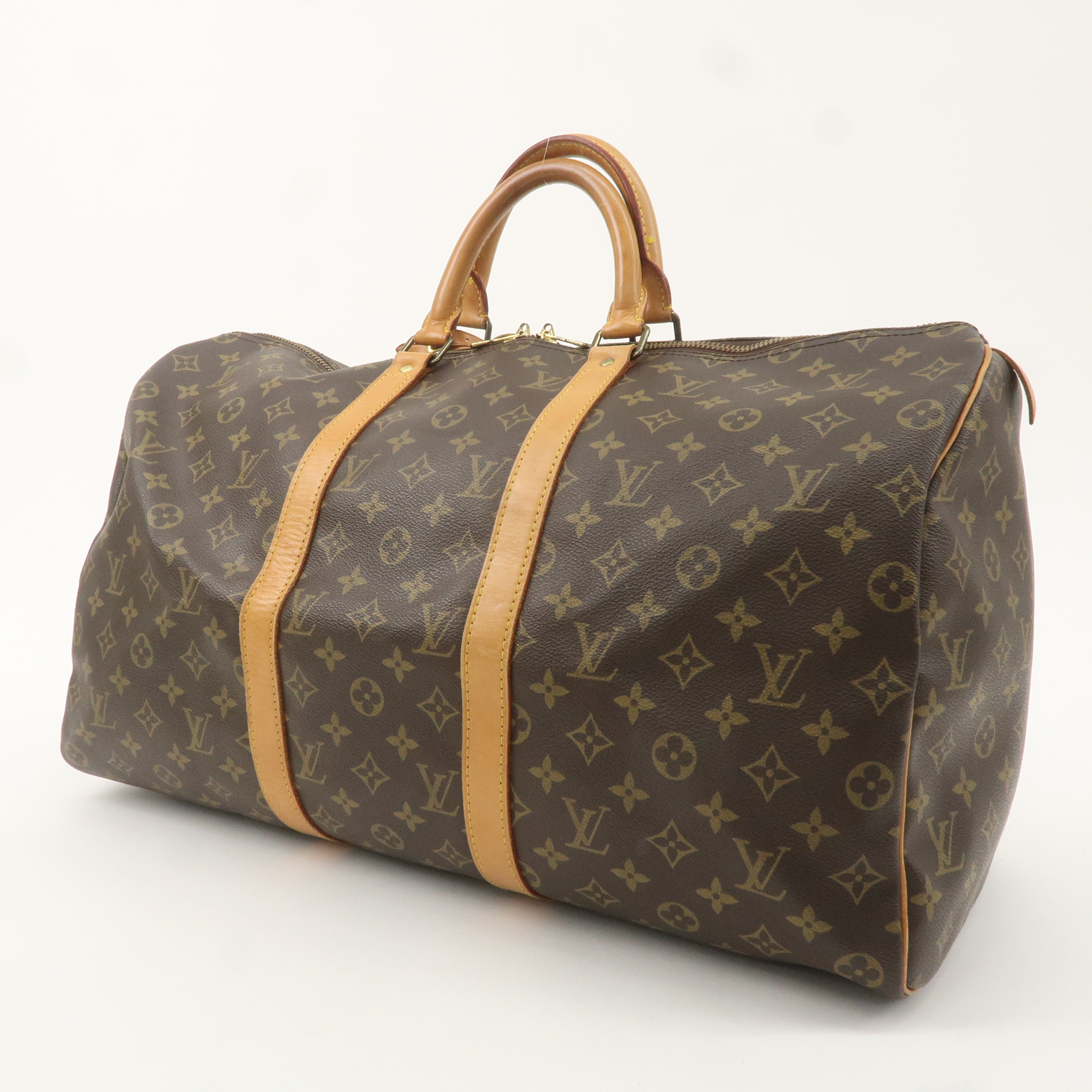 Louis Vuitton Monogram Keep All 50 Bag Brown M41426