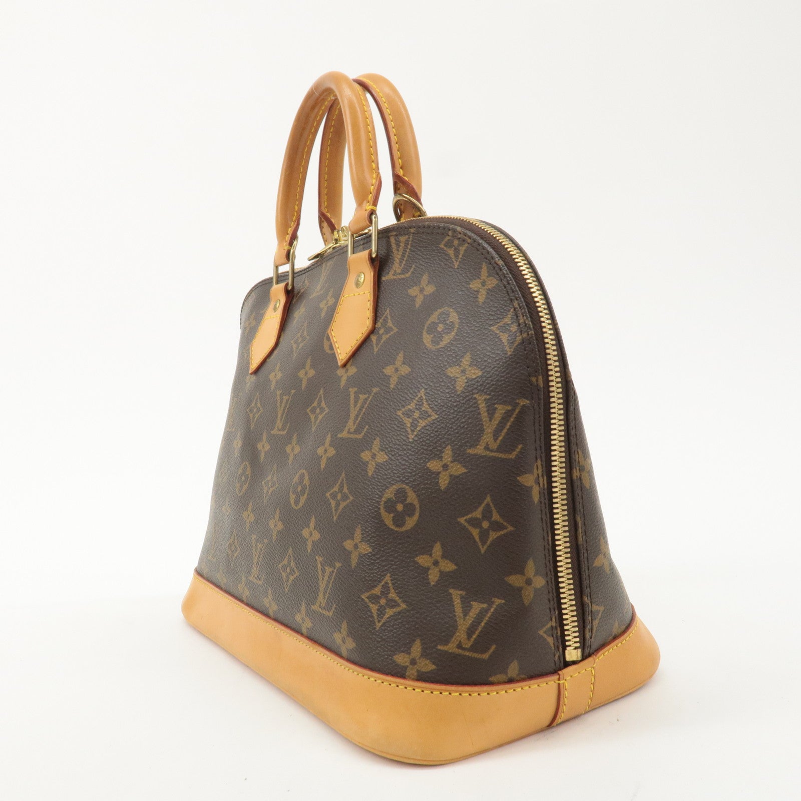 Louis Vuitton Monogram Alma Hand Bag Brown M51130