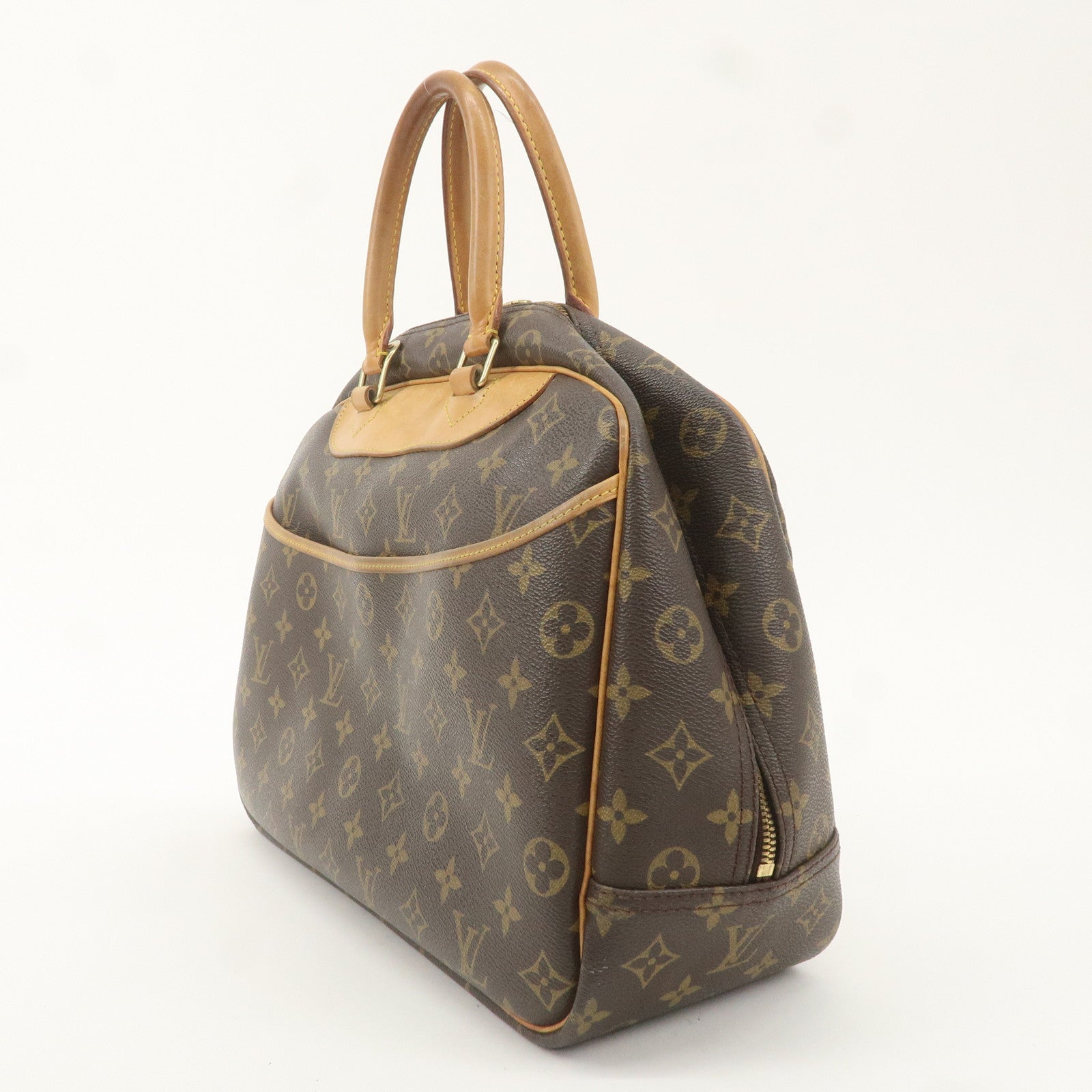 Louis Vuitton Monogram Deauville Hand Bag Brown M47270