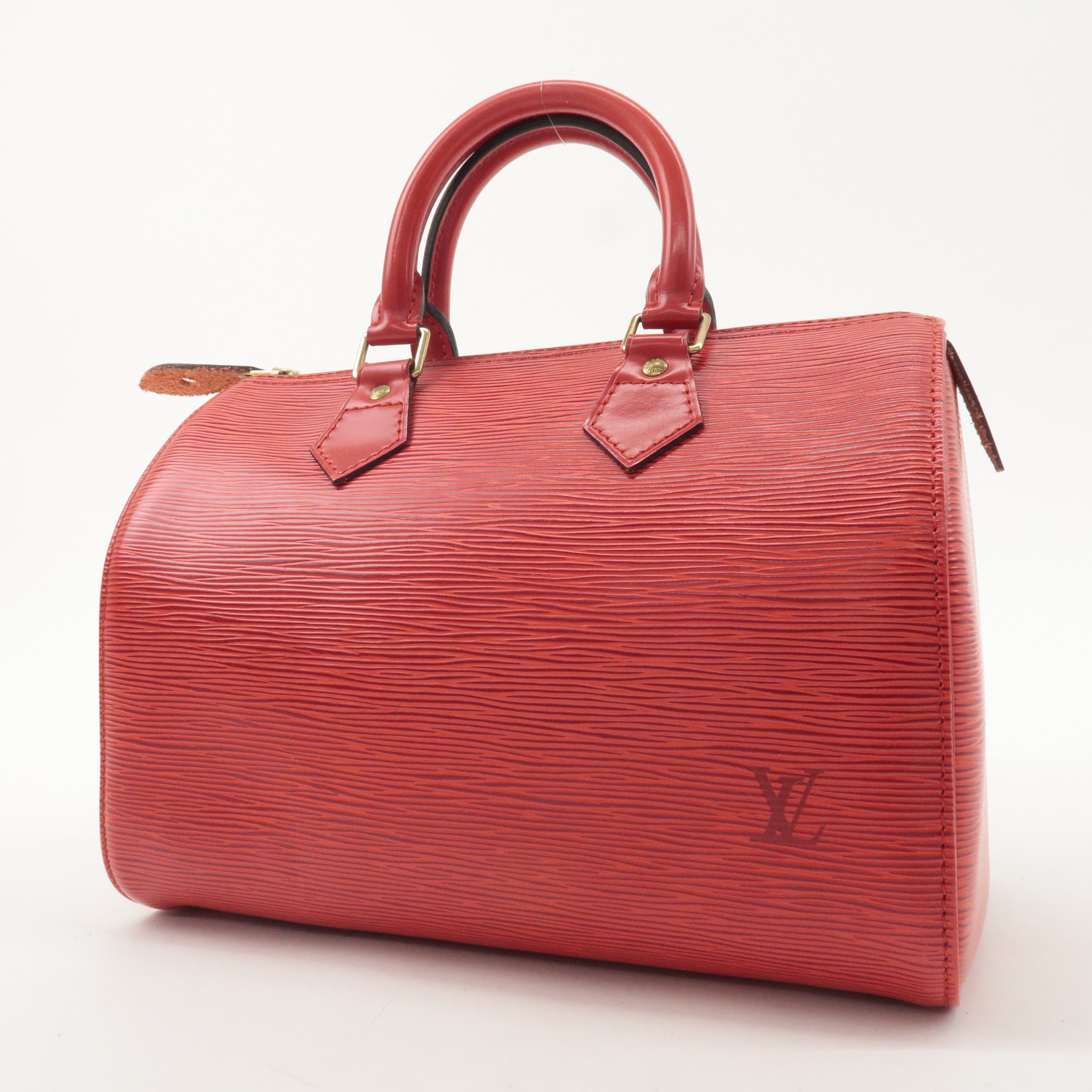 Louis Vuitton Epi Speedy 25 Hand Bag Castilian Red M43017