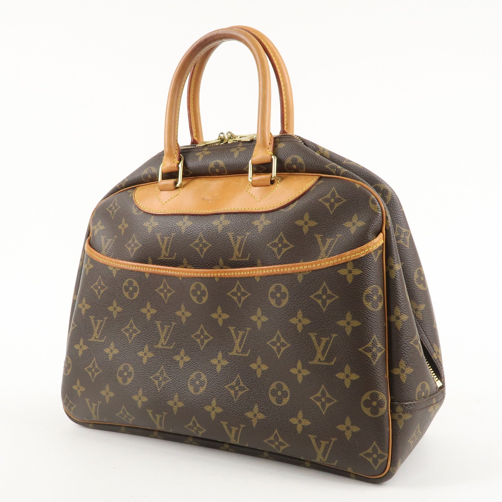 Louis Vuitton Monogram Deauville Hand Bag Brown M47270