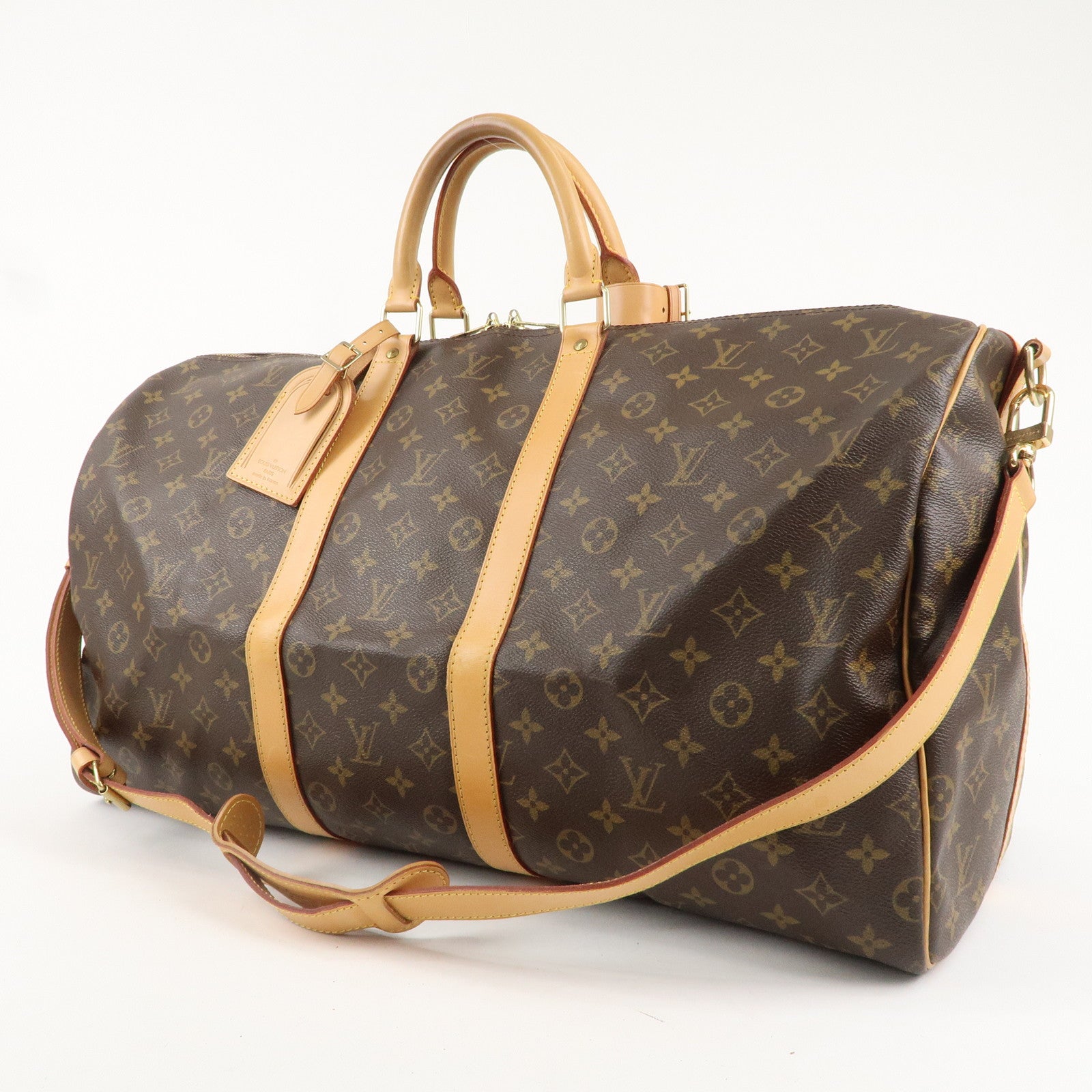 Louis Vuitton Monogram Keep All Bandouliere 55 Boston Bag M41414