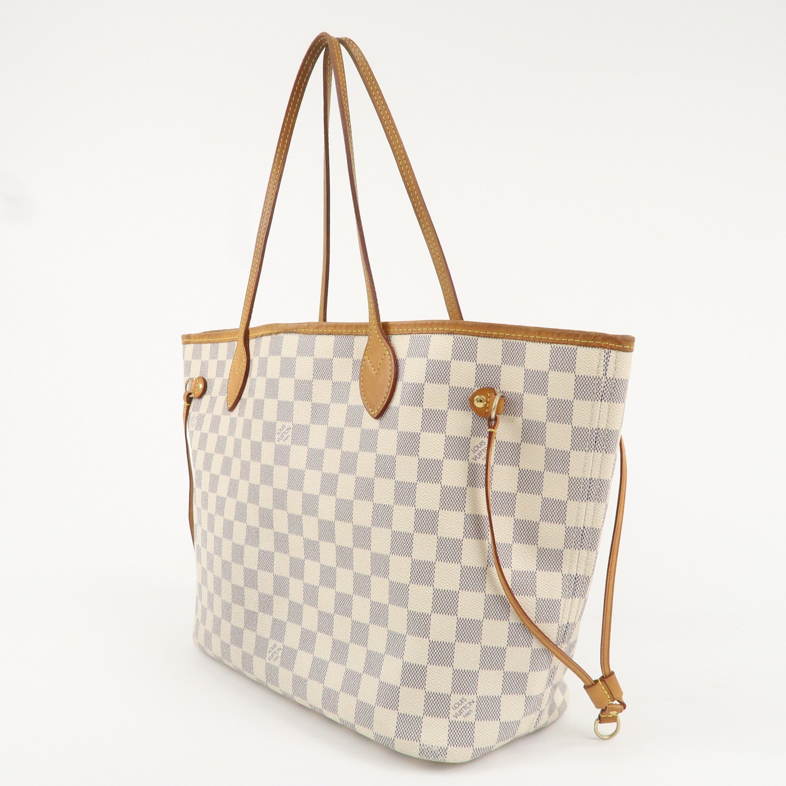 Louis Vuitton Damier Azur Neverfull MM Canvas Tote Bag N51107