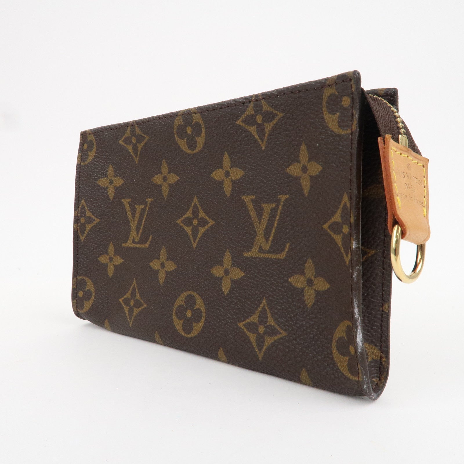 Louis Vuitton Monogram Set of 2 Pouch for Bucket PM Bag Brown