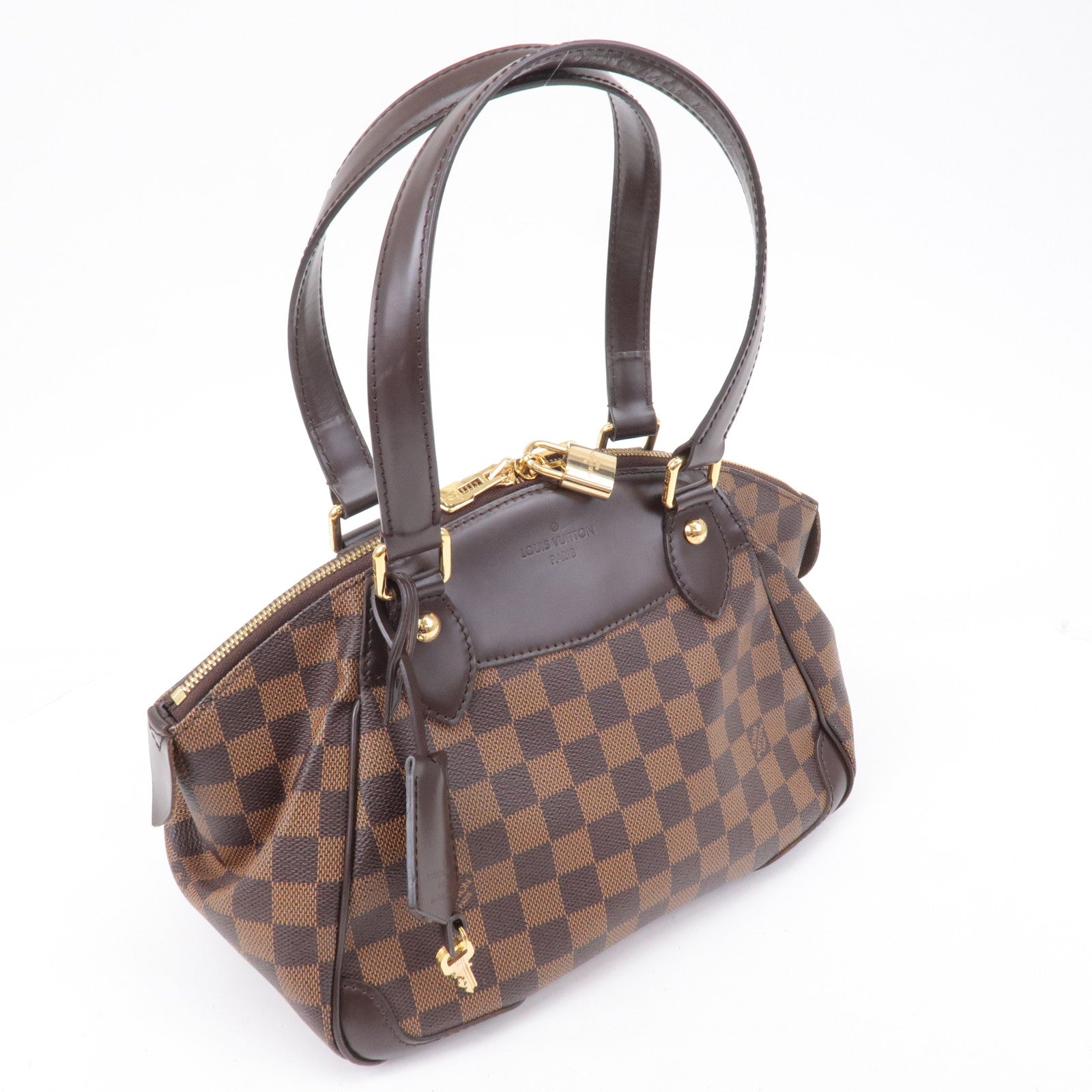 Louis Vuitton Damier Ebene Verona PM Hand Bag Brown N41117