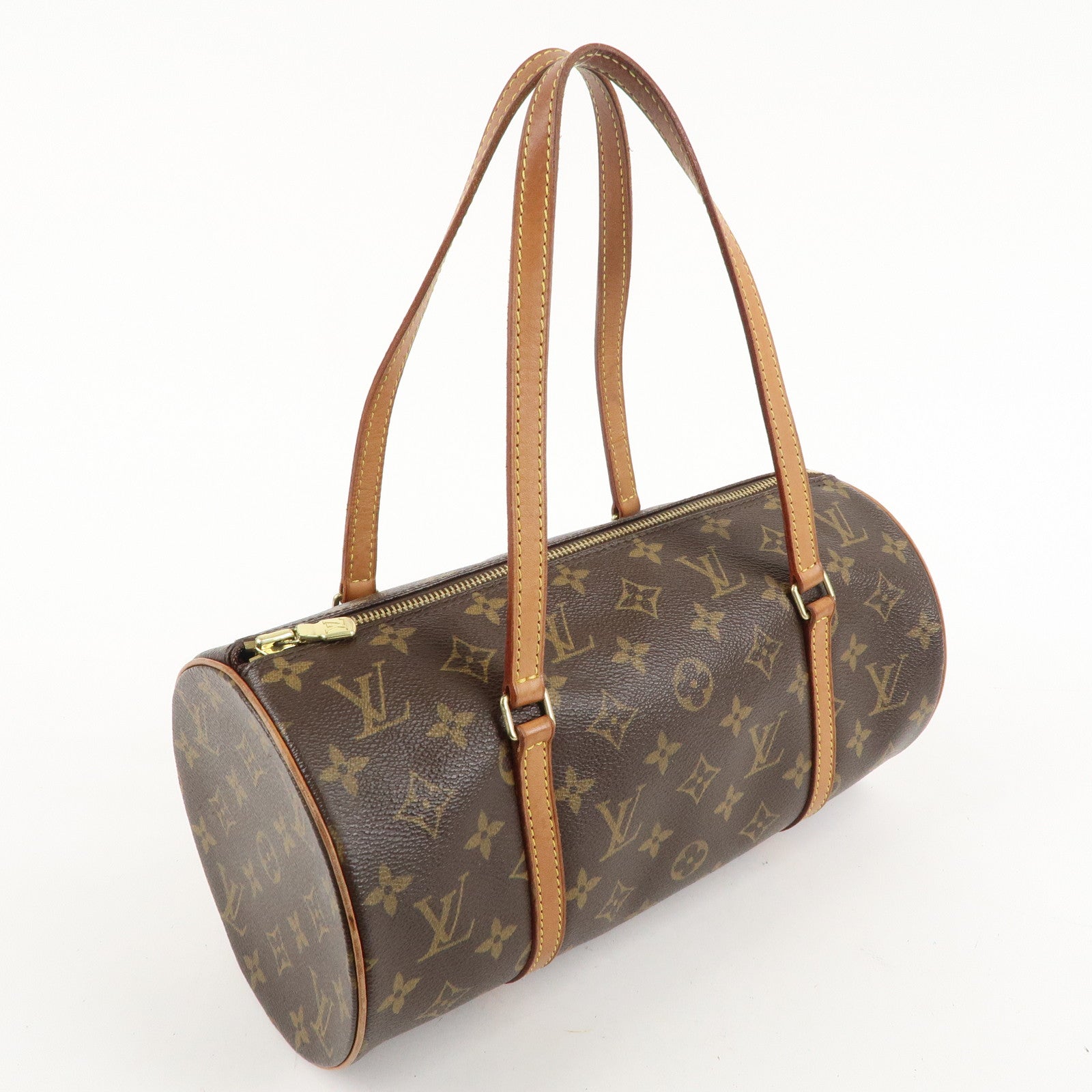 Louis Vuitton Monogram Papillon 30 Hand Bag Brown M51385