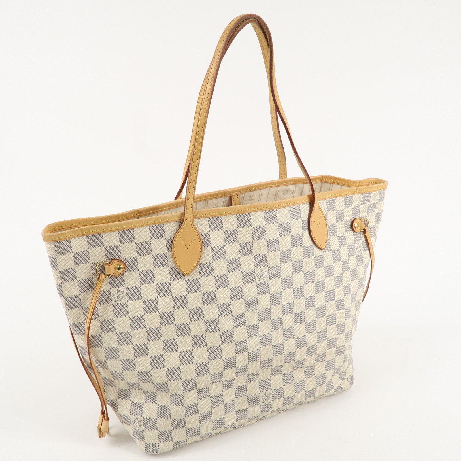 Louis Vuitton Damier Azur Neverfull MM Canvas Tote Bag N51107