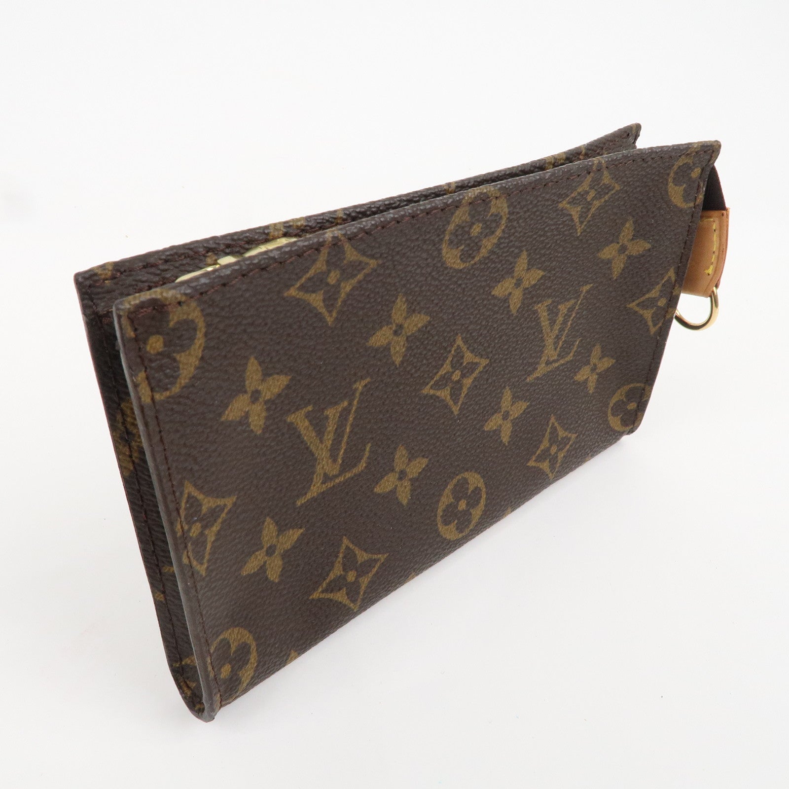 Louis Vuitton Monogram Set of 2 Pouch for Bucket PM Bag Brown