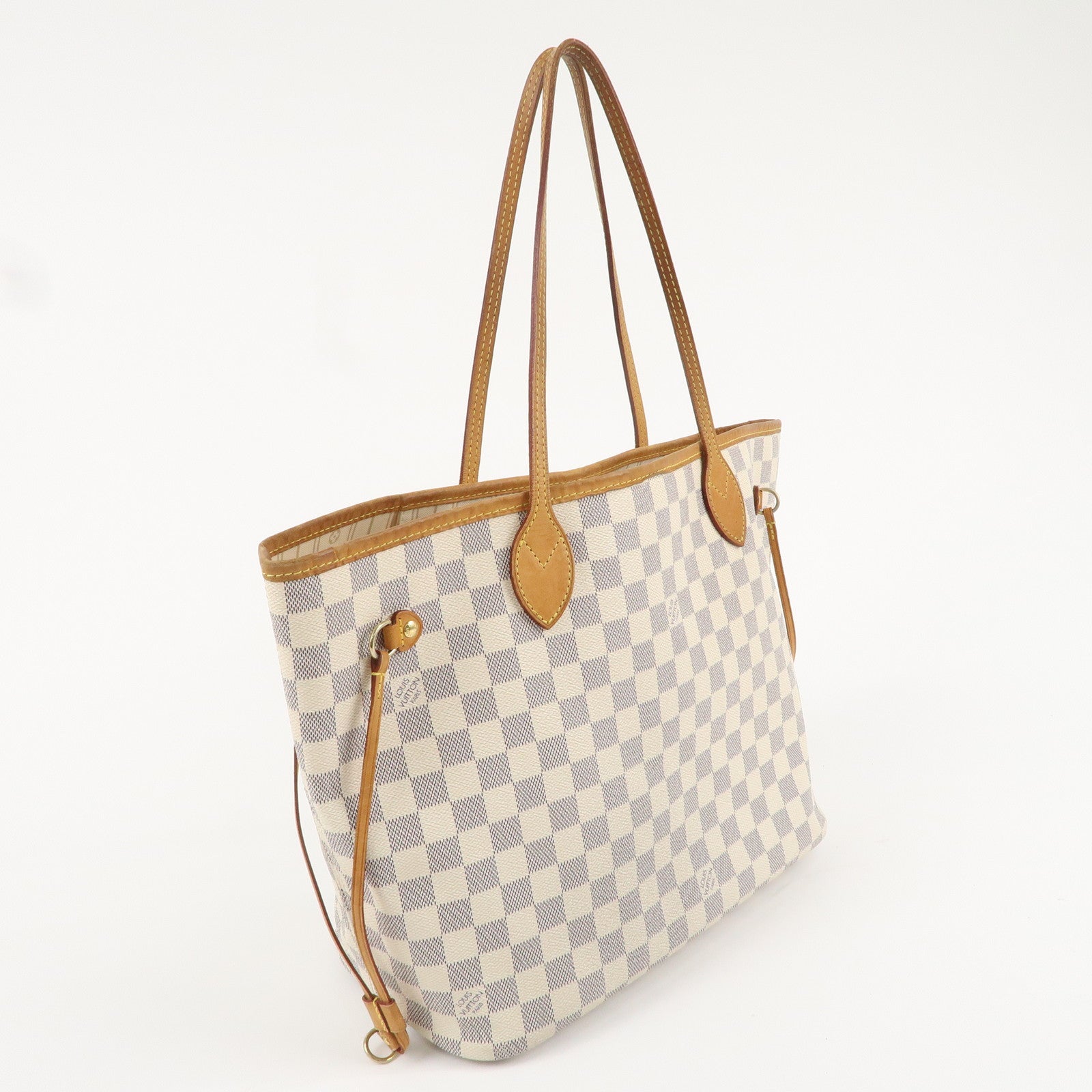 Louis Vuitton Damier Azur Neverfull MM Canvas Tote Bag N51107