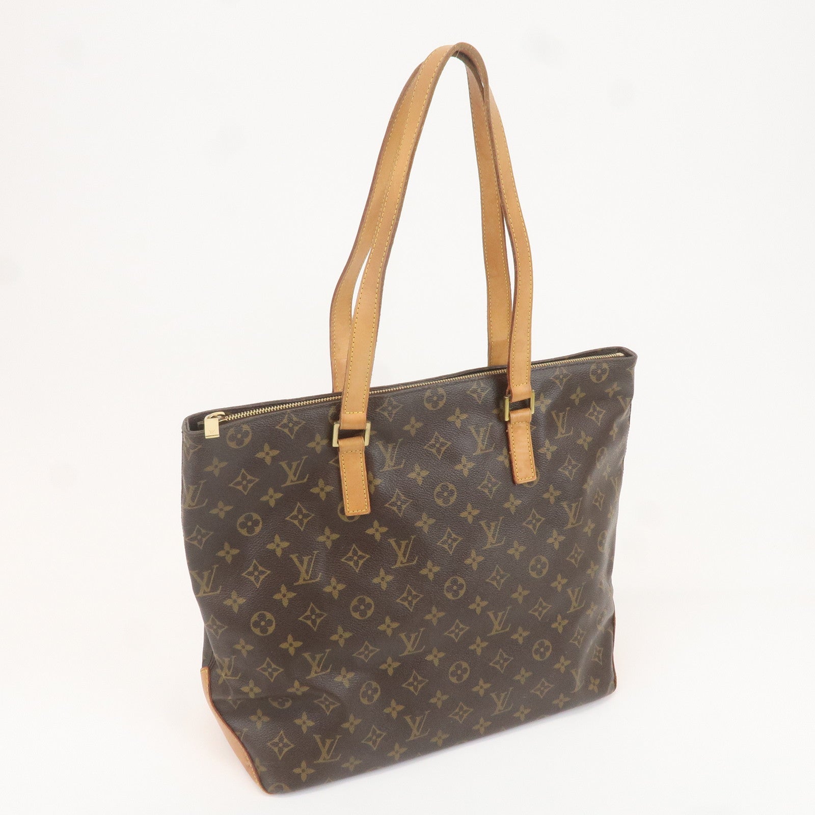 Louis Vuitton Monogram Cabas Mezzo Tote Bag Brown M51151