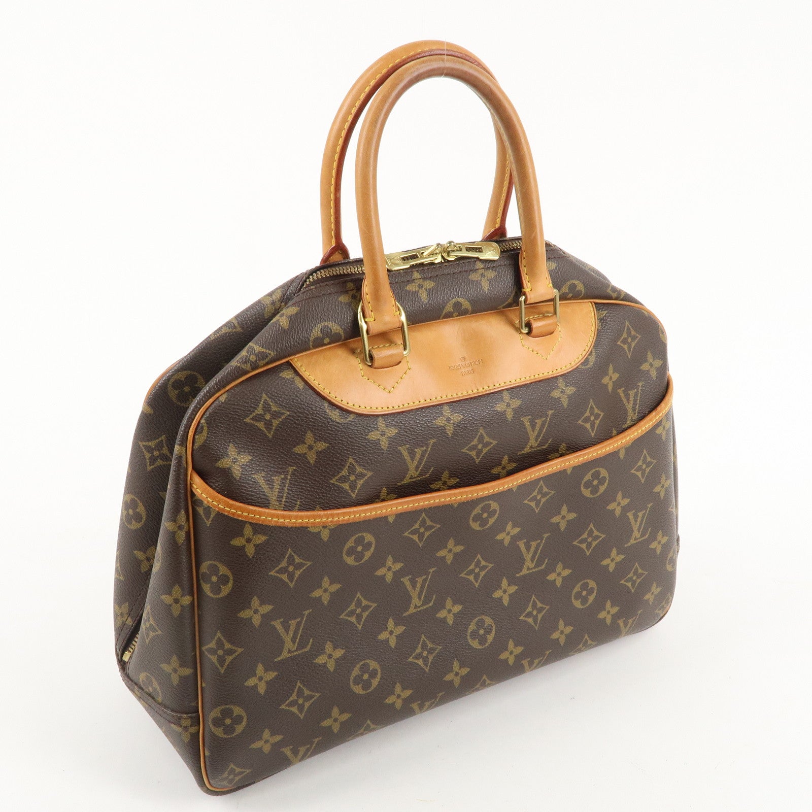 Louis Vuitton Monogram Deauville Hand Bag Brown M47270