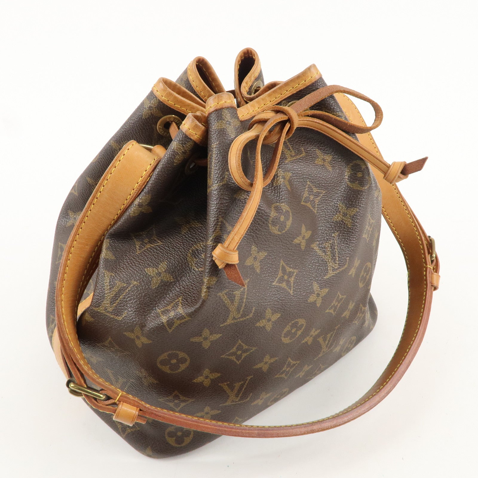 Louis Vuitton Monogram Petit Noe Shoulder Bag Brown M42226