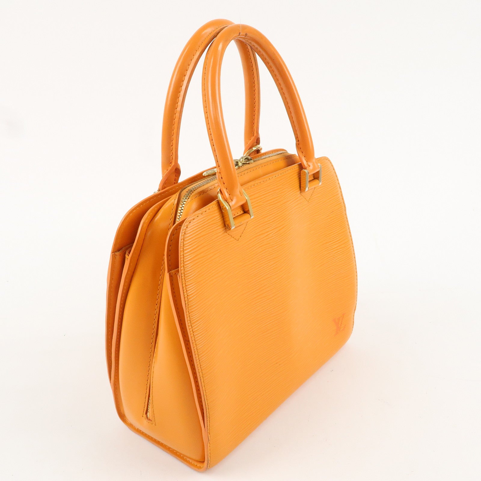 Louis Vuitton Epi Pon Neuf Hand Bag Mandarin Orange M5205H