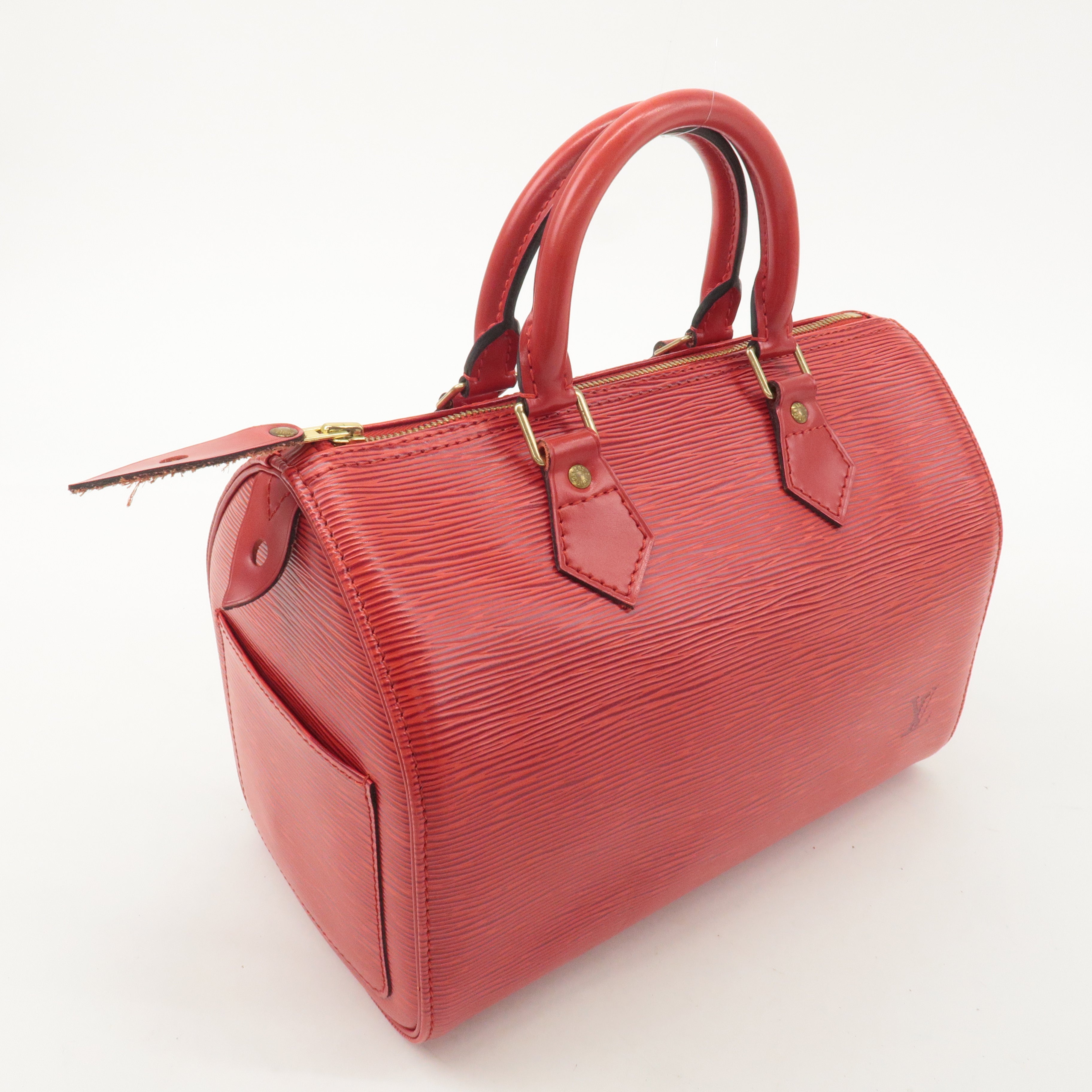 Louis Vuitton Epi Speedy 25 Hand Bag Castilian Red M43017