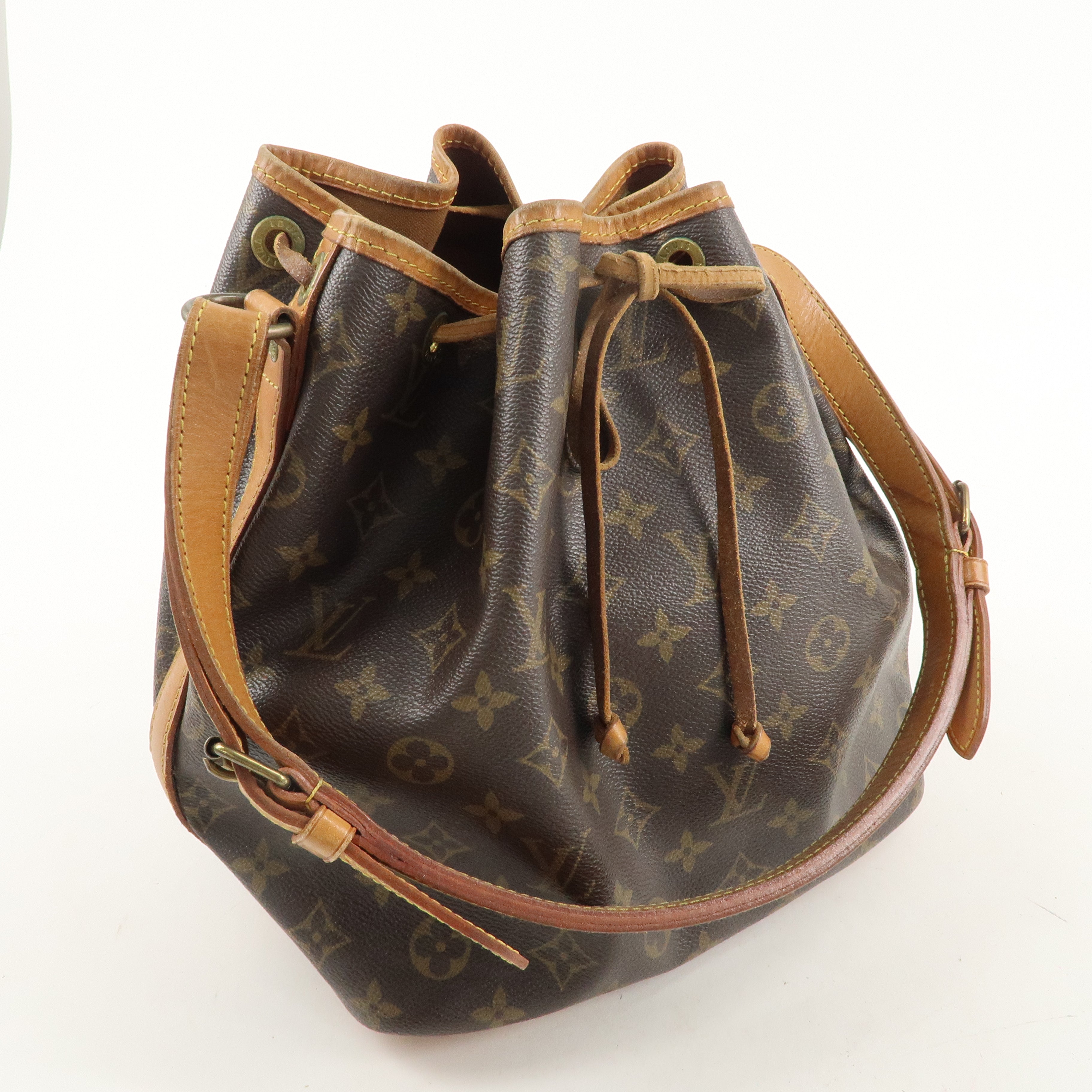 Louis Vuitton Monogram Petit Noe Shoulder Bag Brown M42226