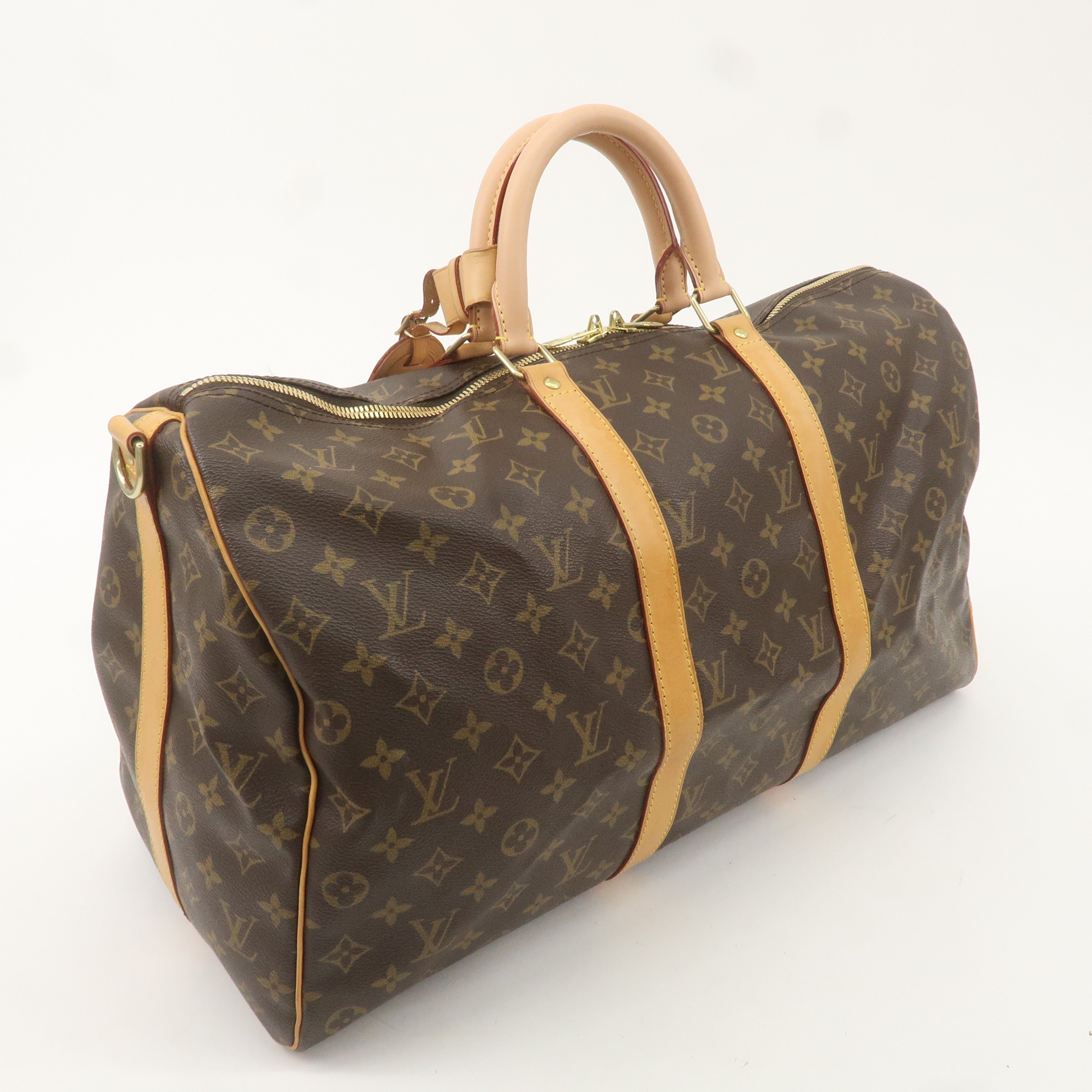 Louis Vuitton Monogram Keep All Bandouliere 50 Boston Bag M41416