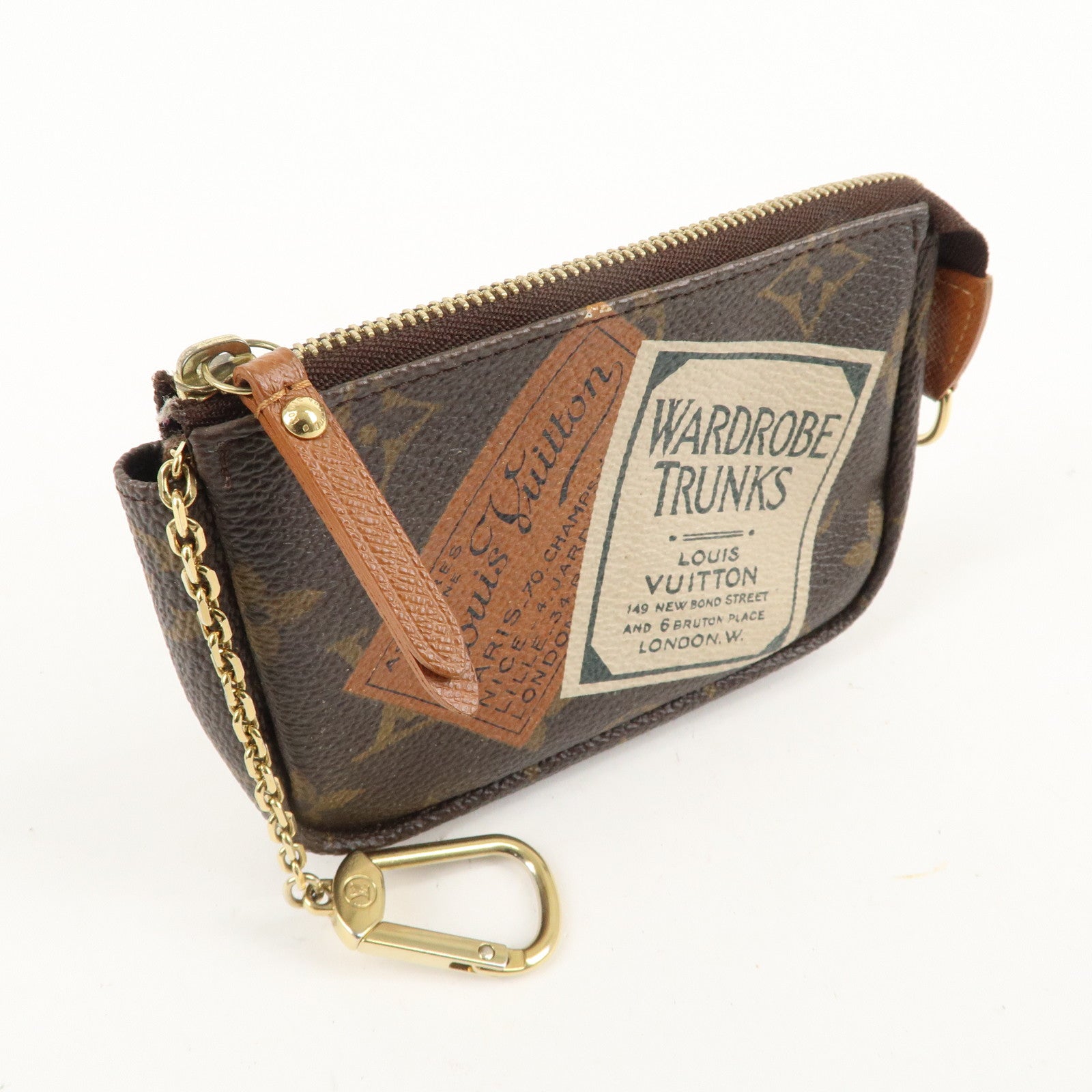 Louis Vuitton Monogram Label Collection Trousse Cles Brown M63800