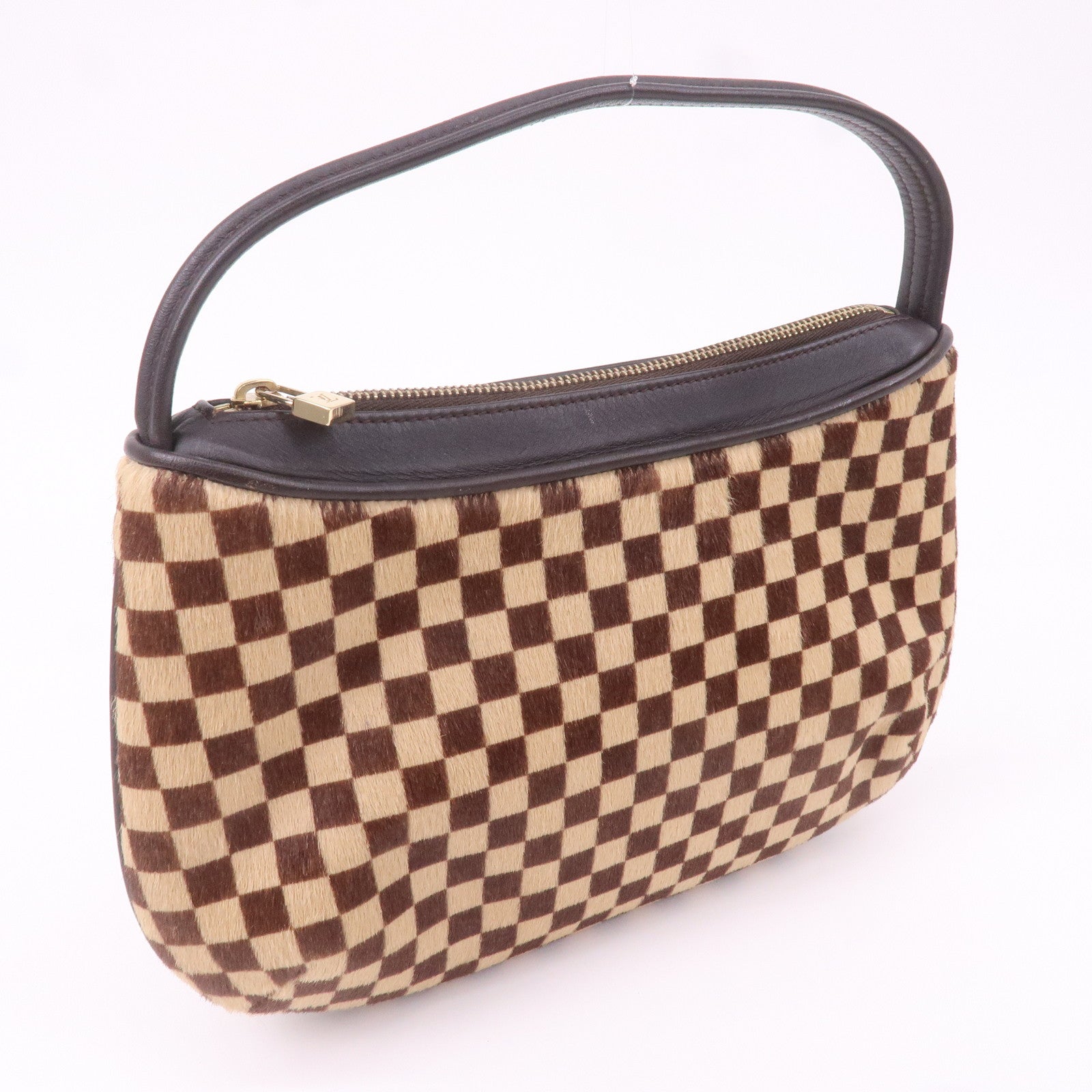 Louis Vuitton Damier Sauvage Tiger Hand Bag Brown M92132