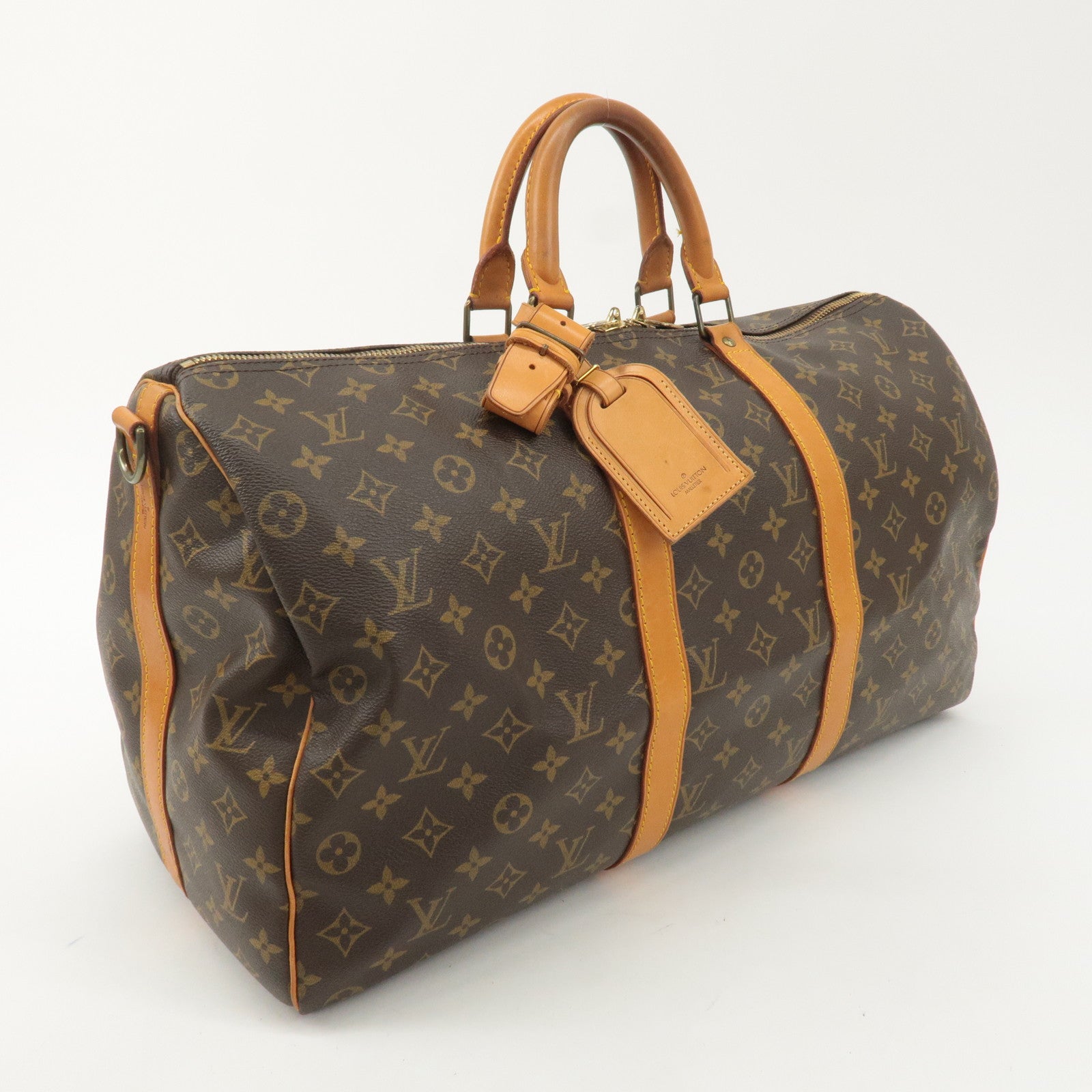 Louis Vuitton Monogram Keep All Bandouliere 50 Boston Bag M41416