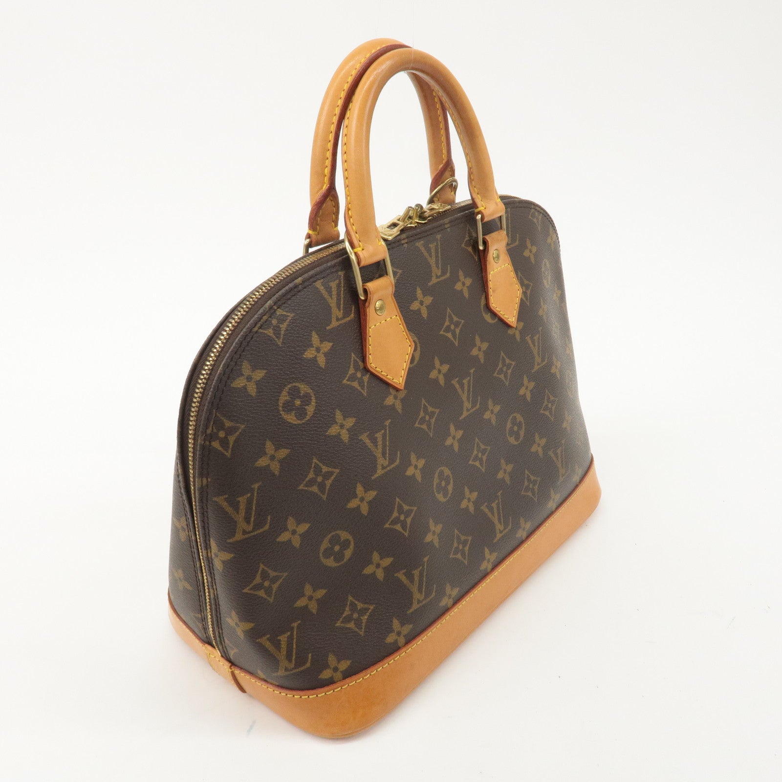 Louis Vuitton Monogram Alma Hand Bag Brown M51130