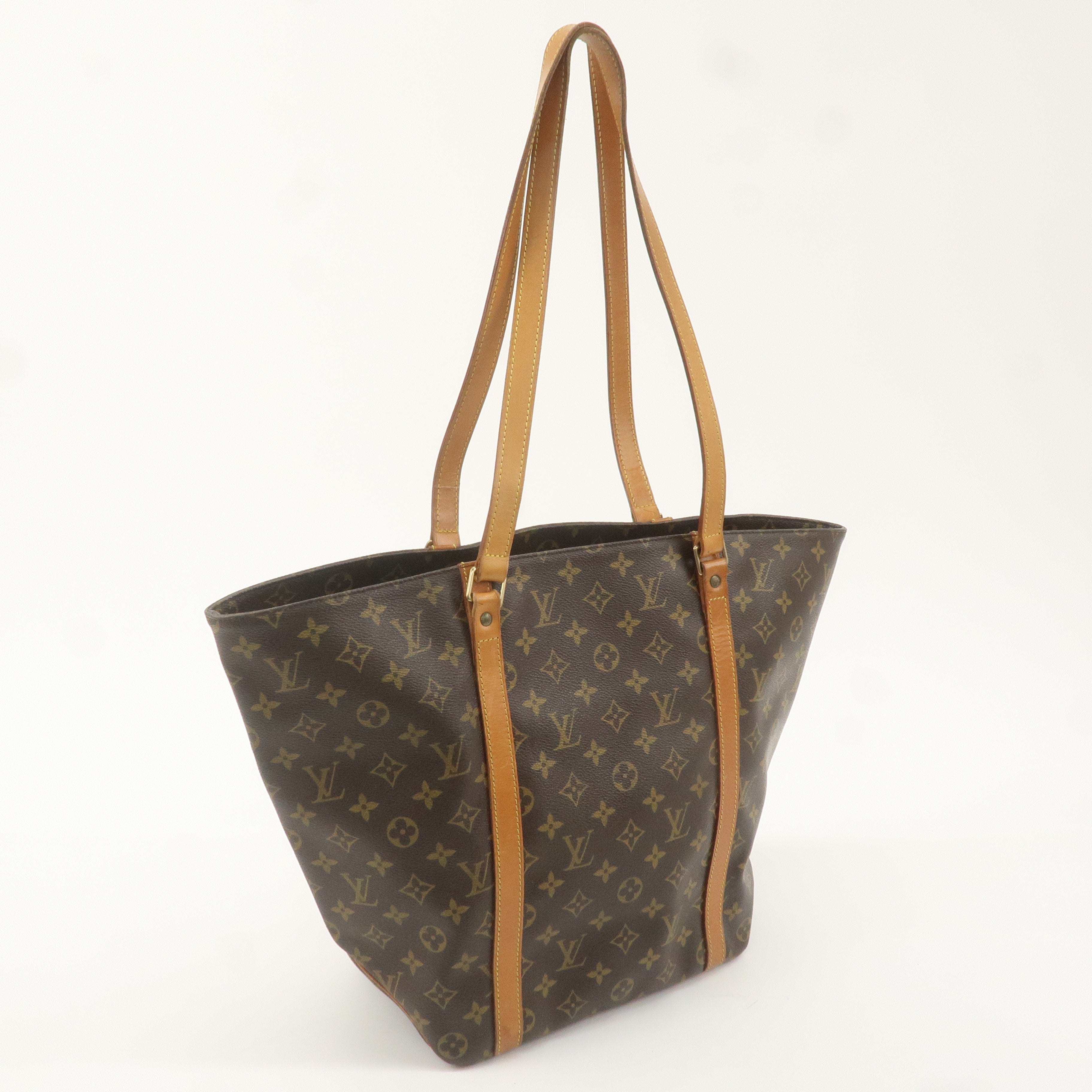 Louis Vuitton Monogram Sac Shopping Shoulder Bag Brown M51108