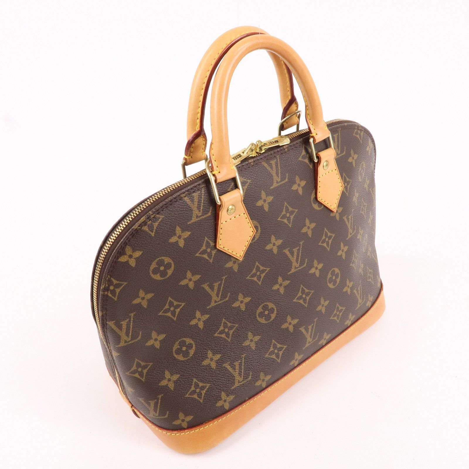 Louis Vuitton Monogram Alma Hand Bag Brown M51130