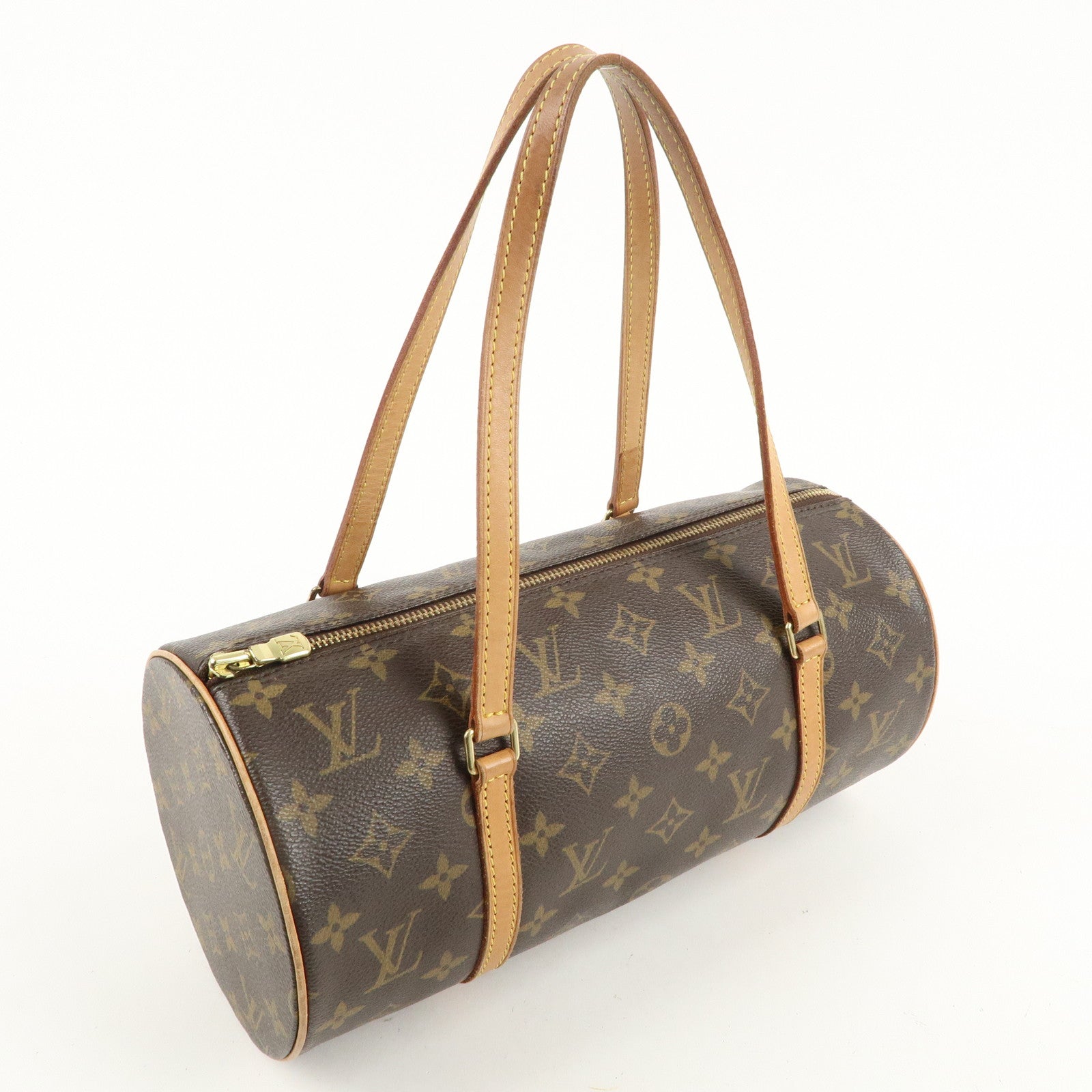 Louis Vuitton Monogram Papillon 30 Hand Bag Brown M51385