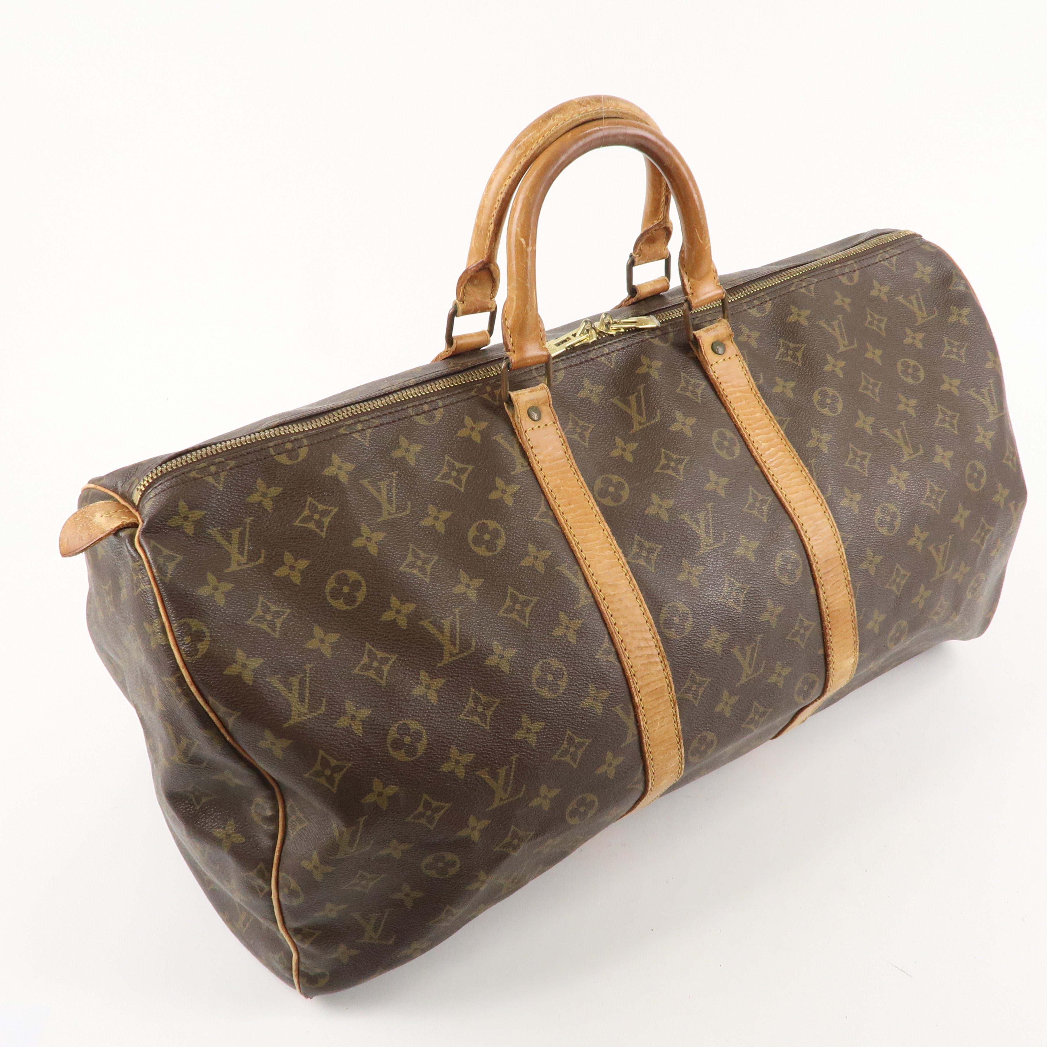 Louis Vuitton Monogram Keep All 55 Boston Bag Brown M41424