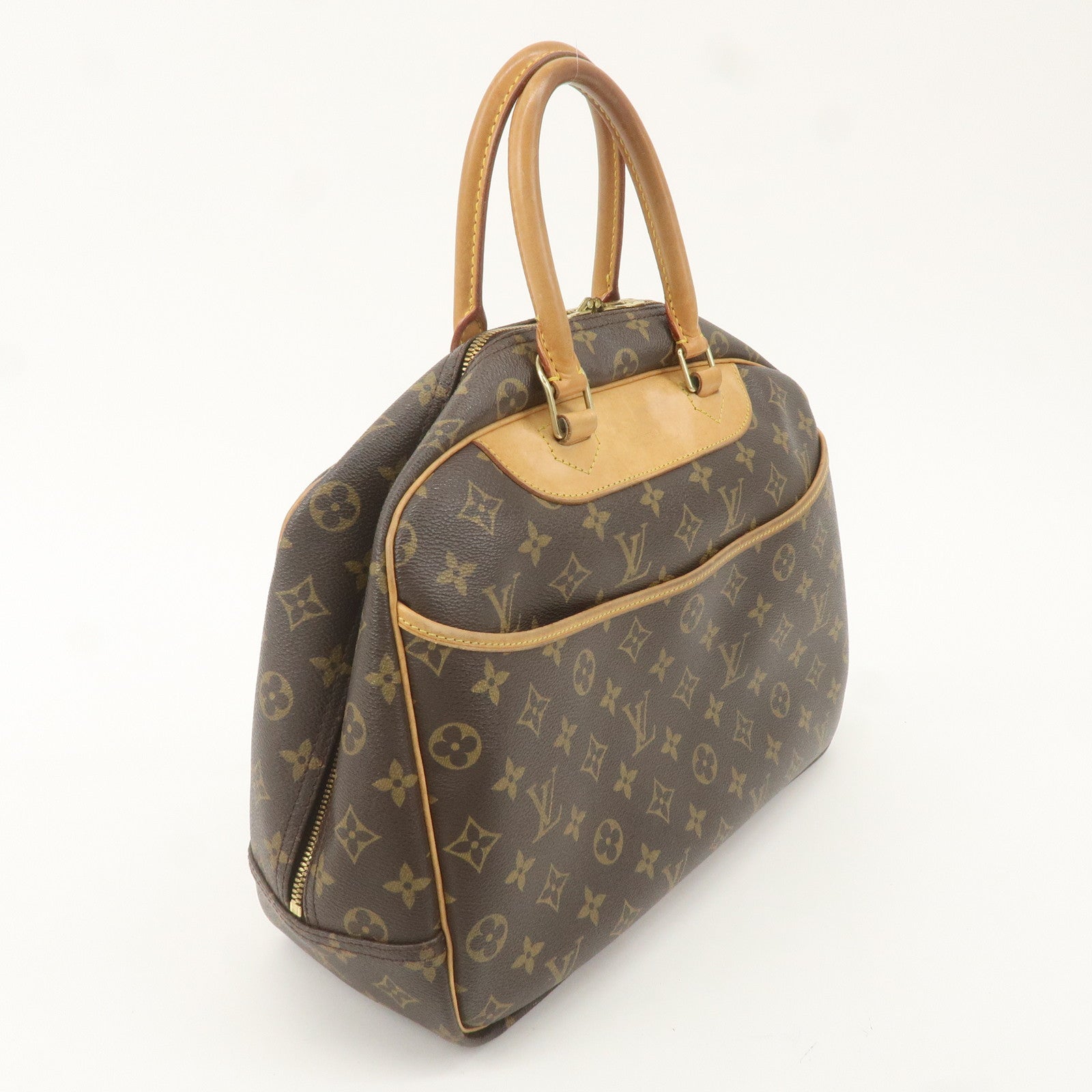 Louis Vuitton Monogram Deauville Hand Bag Brown M47270