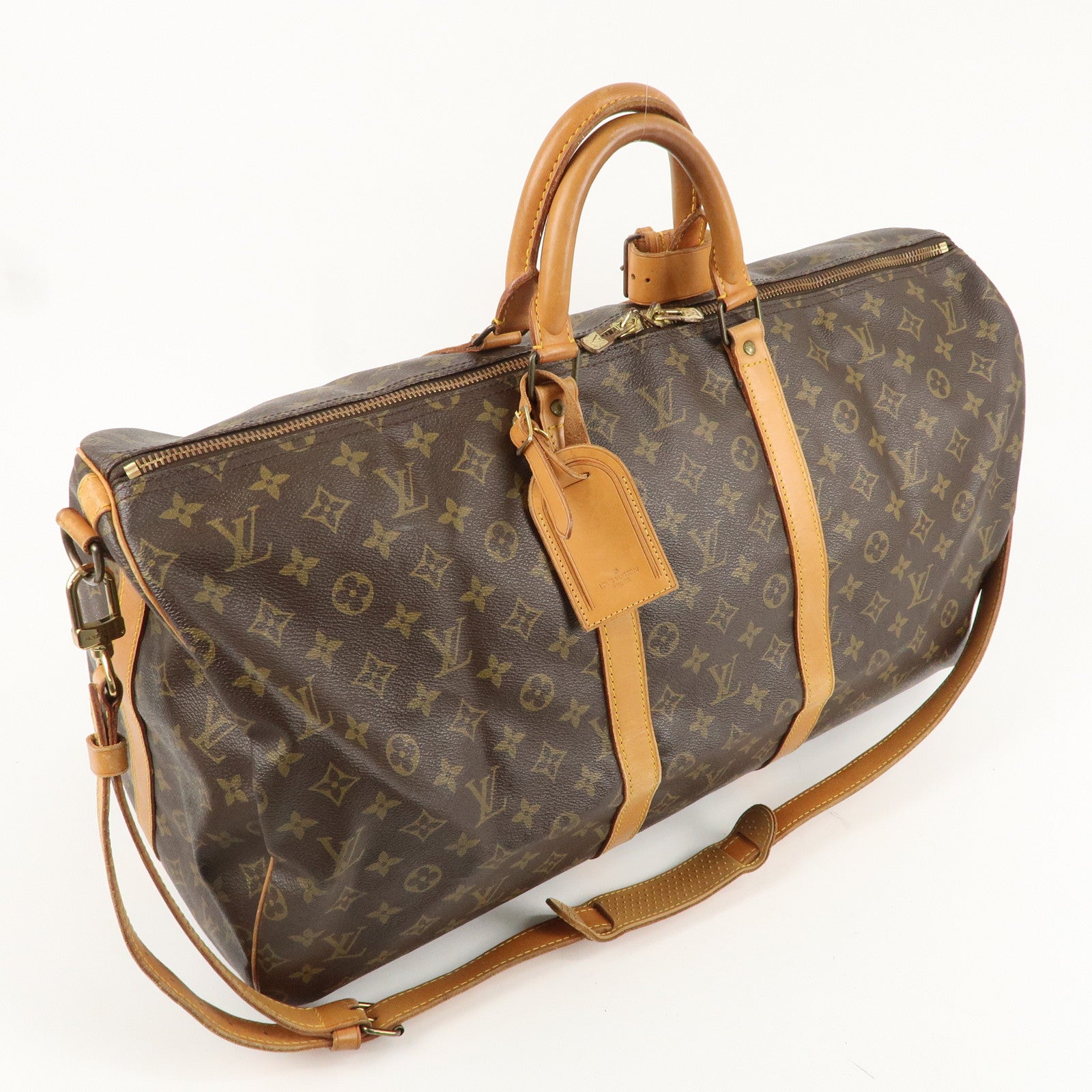 Louis Vuitton Monogram Keep All Bandouliere 55 Boston Bag M41414