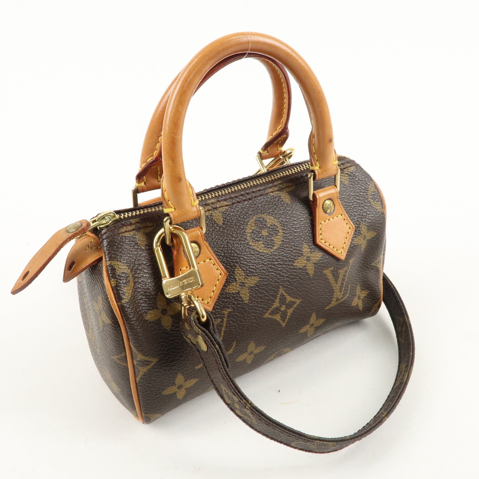 Louis Vuitton Monogram Mini Speedy 
Shoulder Strap M41534/J75010