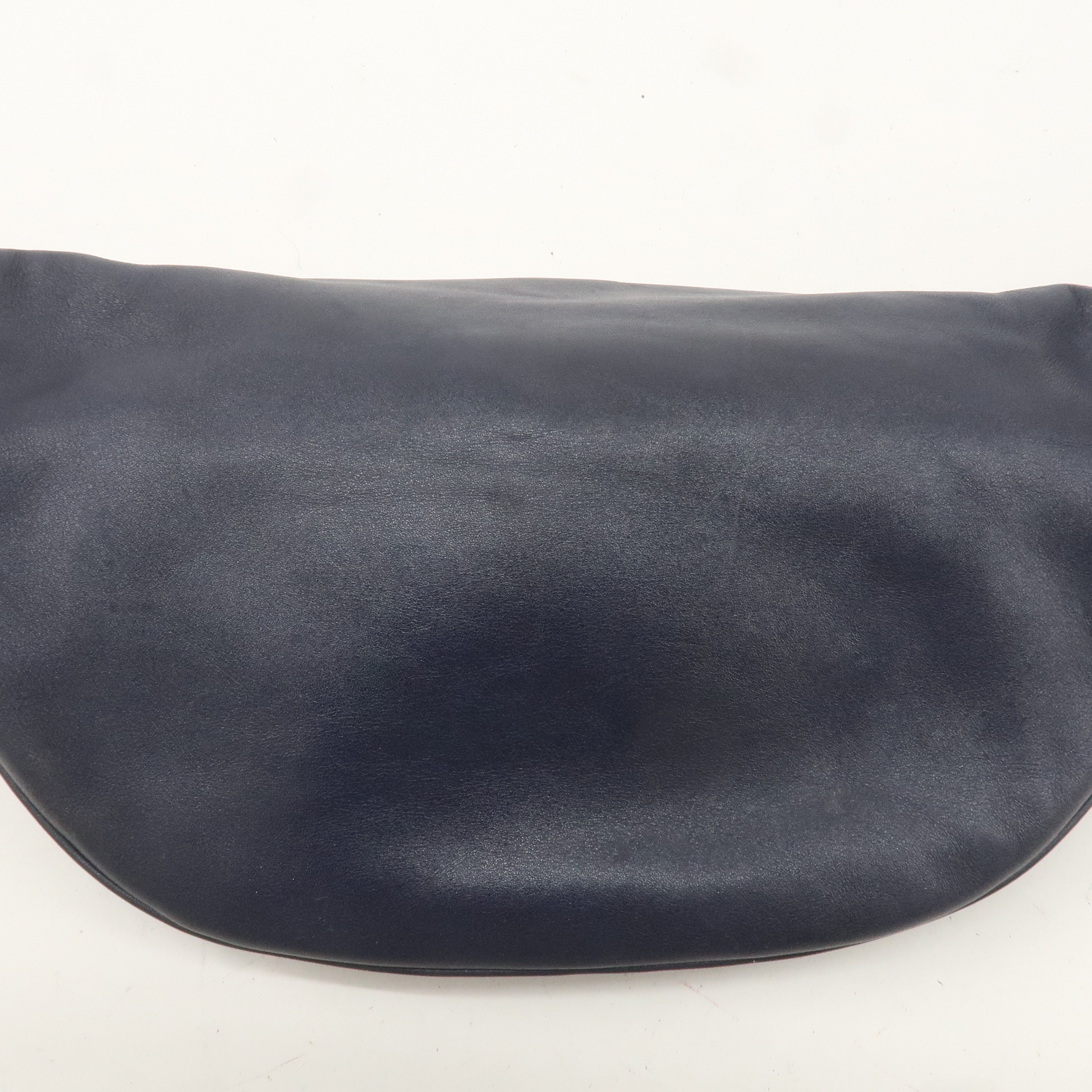 BOTTEGA VENTETA Intrecciato Leather Waist Bag Navy 22310