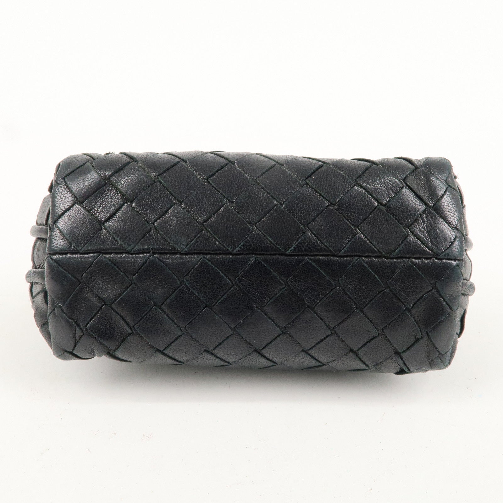 BOTTEGA VENETA Intrecciato Leather Pouch Cosmetic Pouch Black