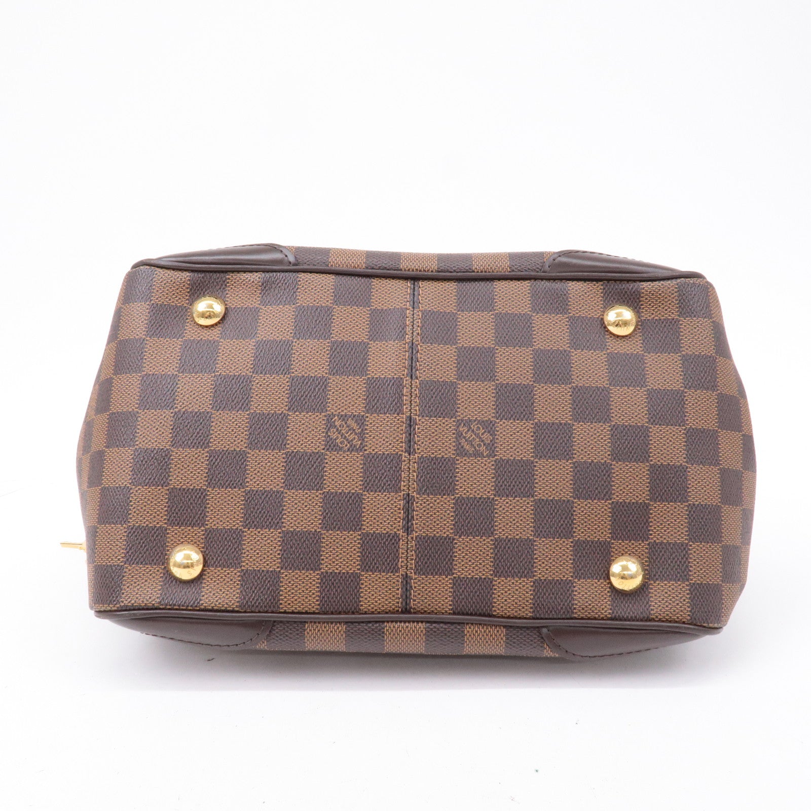 Louis Vuitton Damier Ebene Verona PM Hand Bag Brown N41117