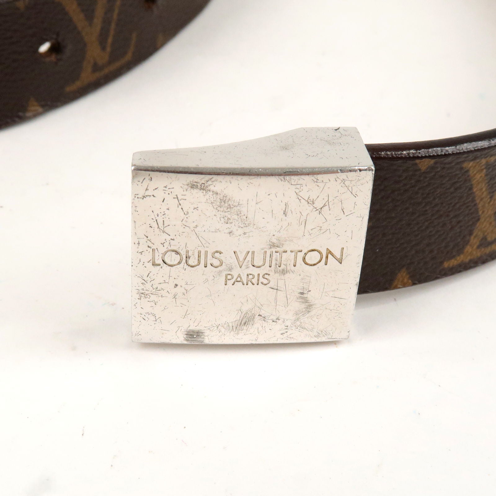 Louis Vuitton Monogram Saint Tulle Carre Belt 85/34 M6801