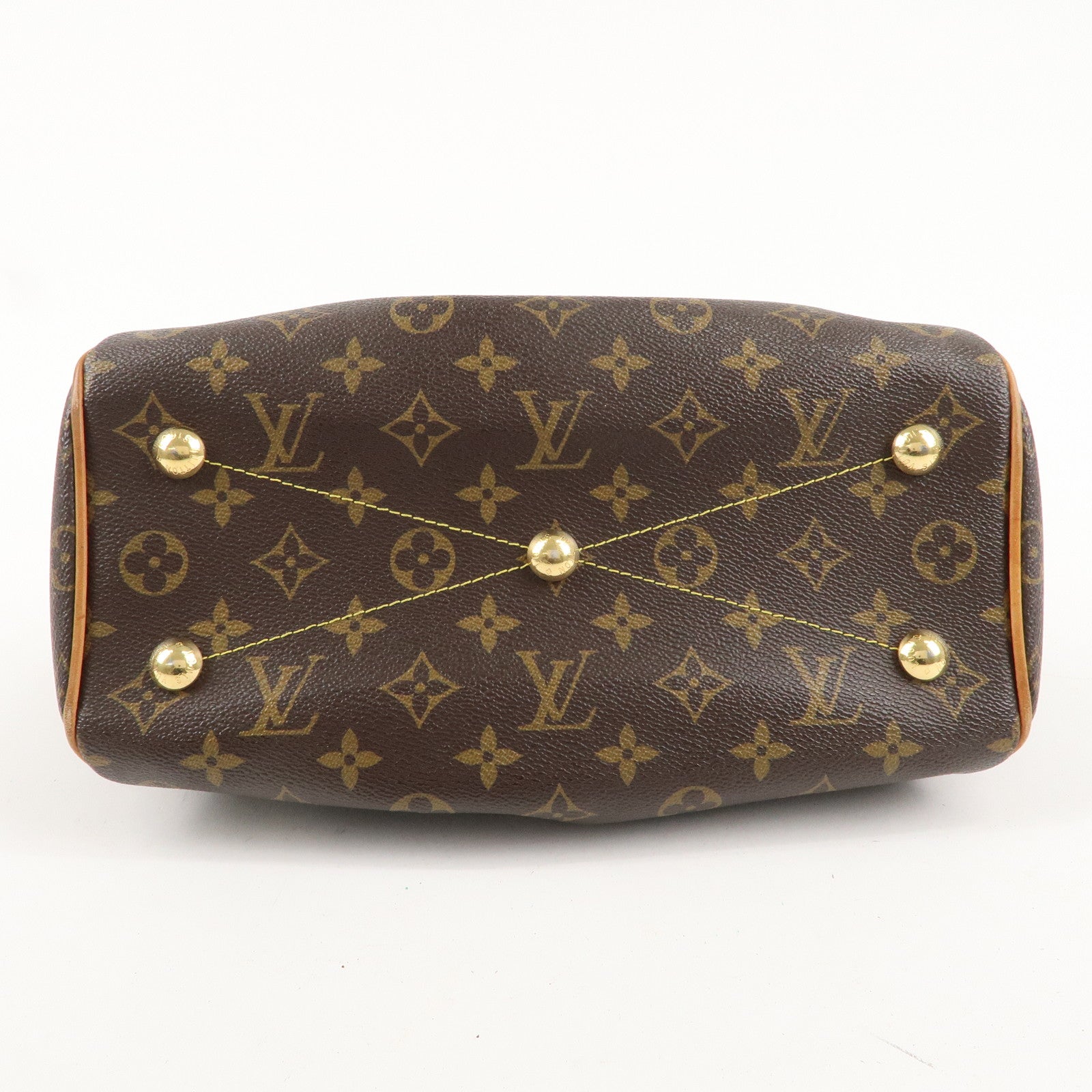 Louis Vuitton Monogram Tivoli PM Hand Bag Brown M40143