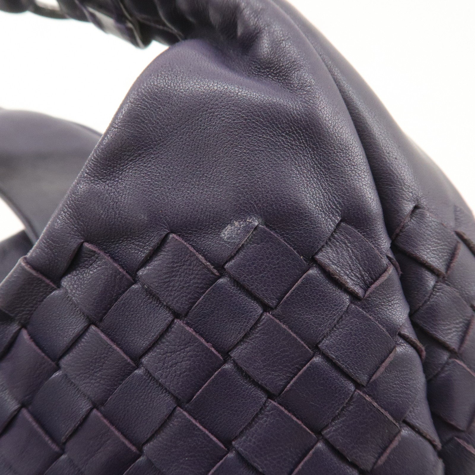 BOTTEGA VENETA Intrecciato Leather Shoulder Bag Purple 125787