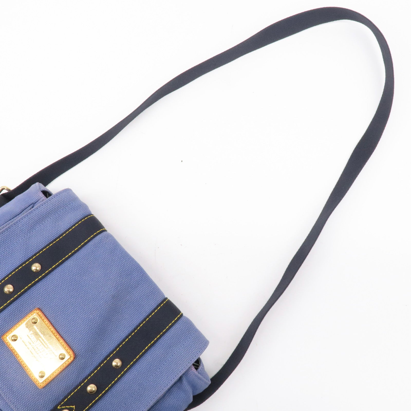 Louis Vuitton Antigua Besace PM Shoulder Bag Blue M40081