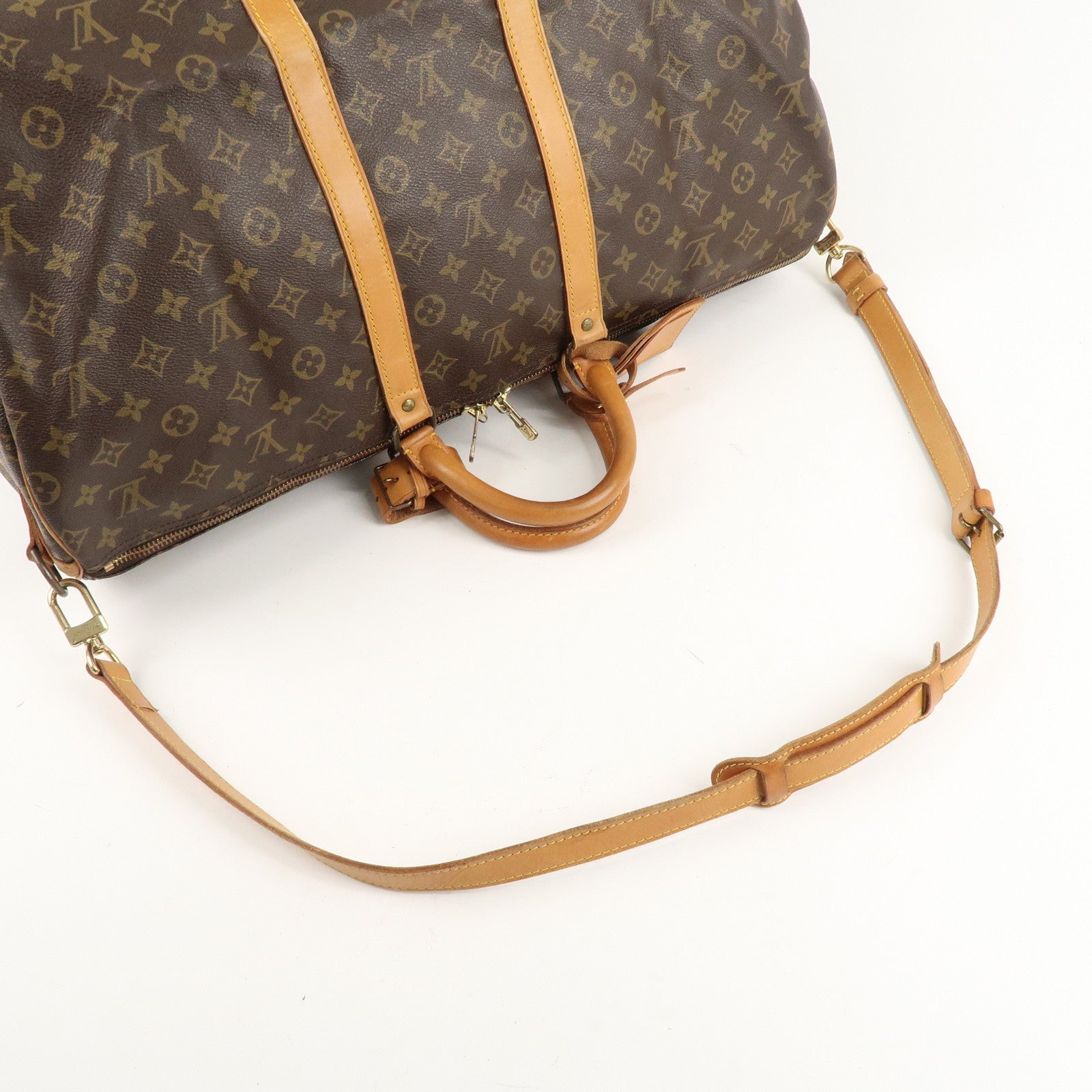 Louis Vuitton Monogram Keep All Bandouliere 55 Boston Bag M41414