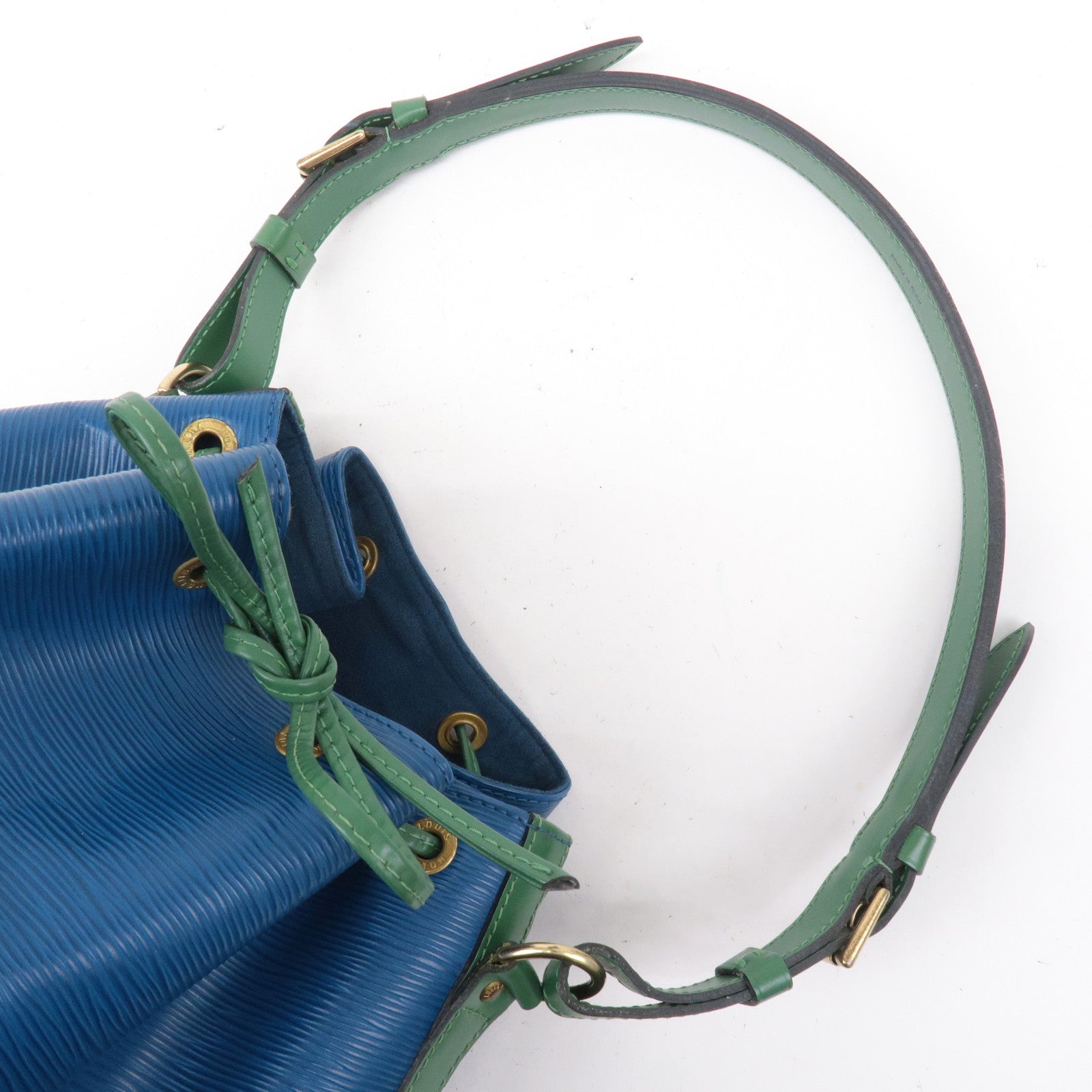 Louis Vuitton Epi Bi-Color Noe Shoulder Bag Blue Green M44044