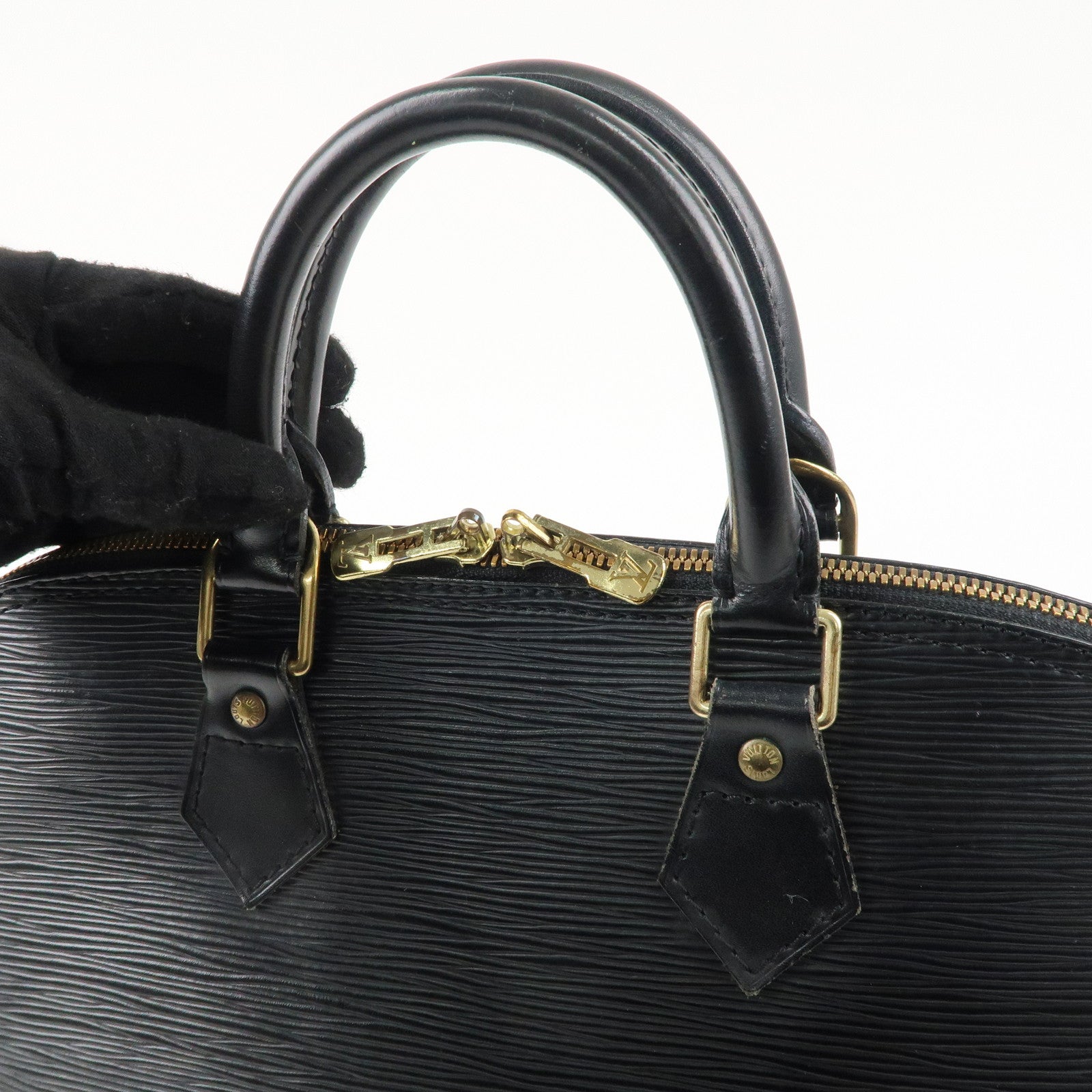 Louis Vuitton Epi Alma Hand Bag Noir Black M52142