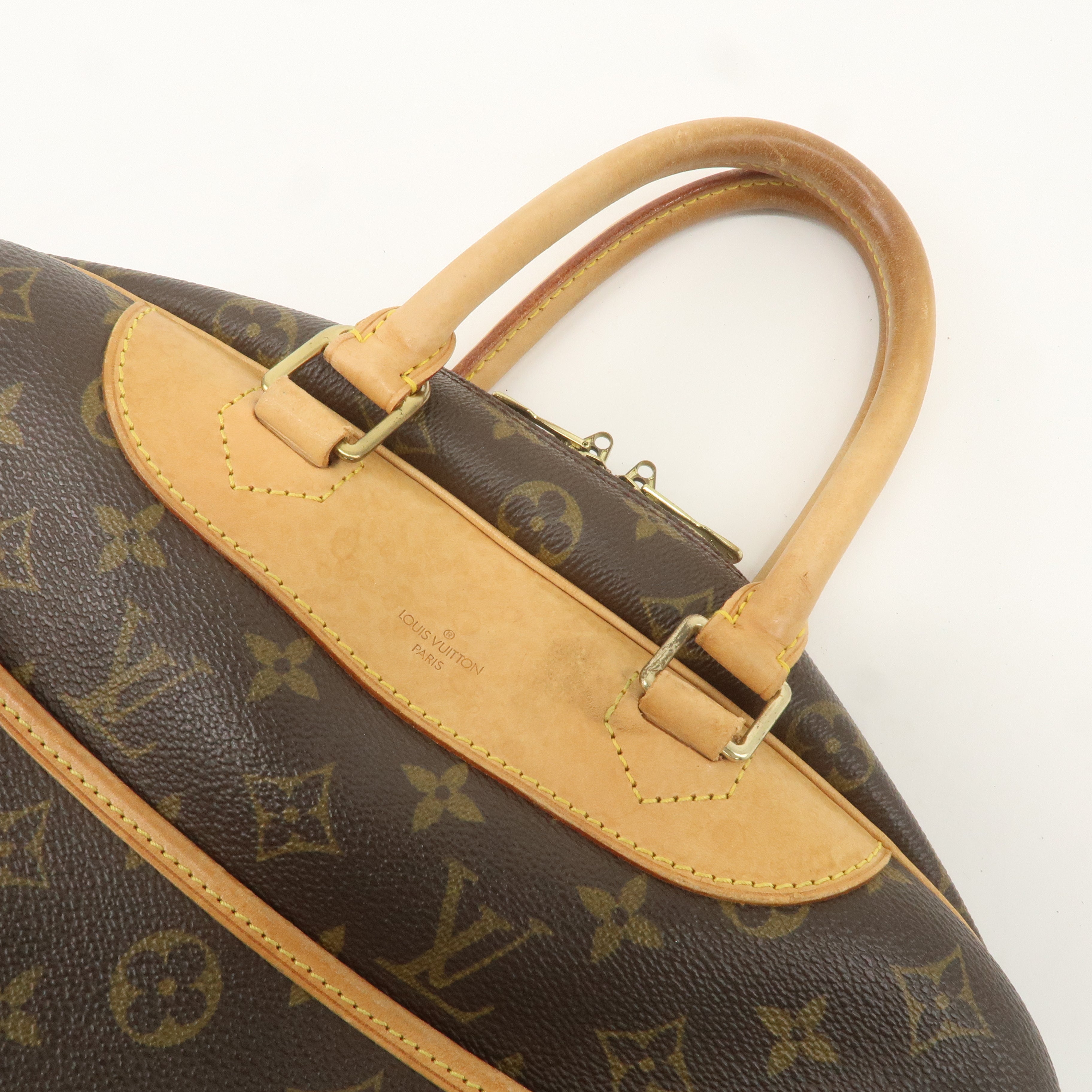 Louis Vuitton Monogram Deauville Hand Bag Brown M47270