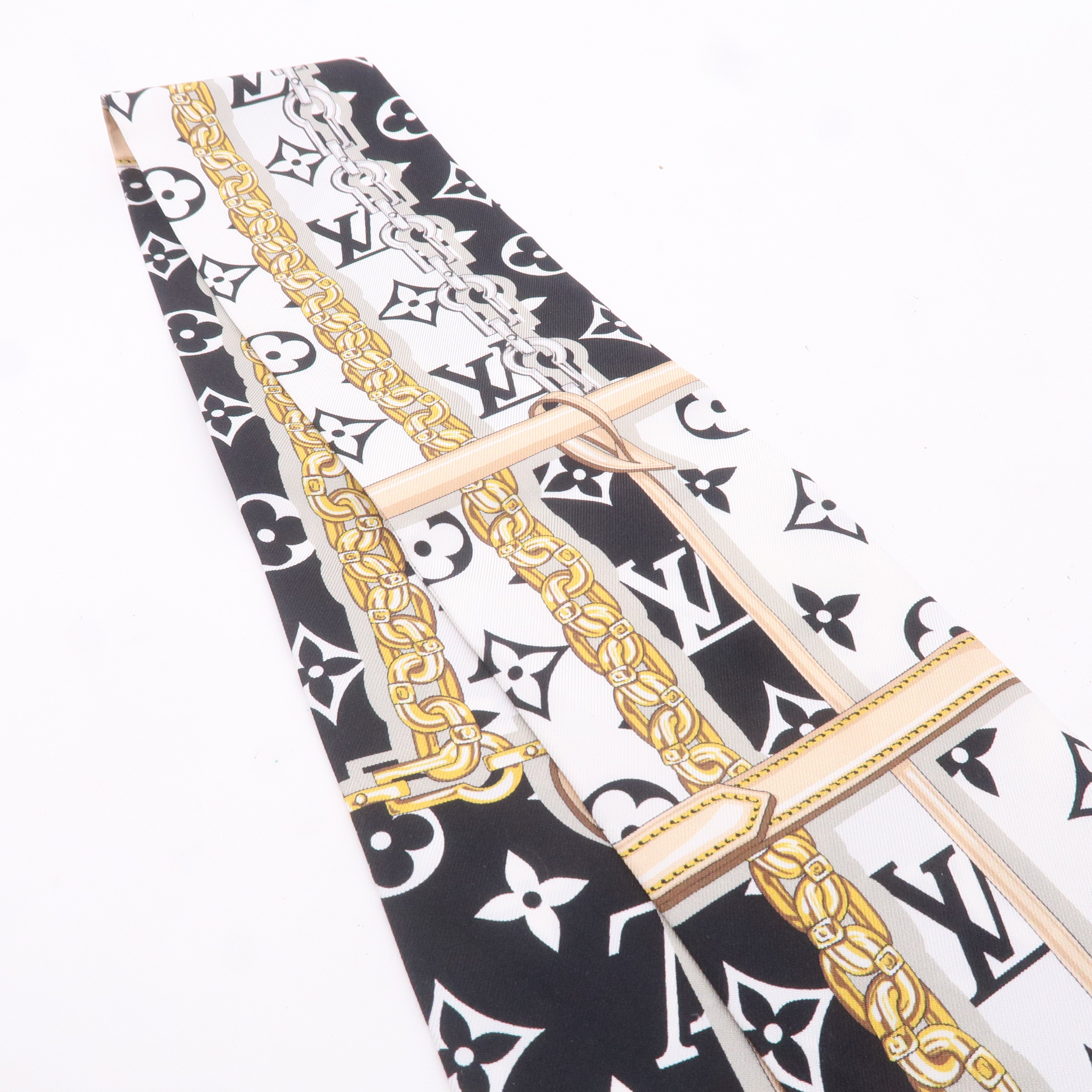 Louis Vuitton Bandeau Monogram Confidential Scarf 100% Silk M78656