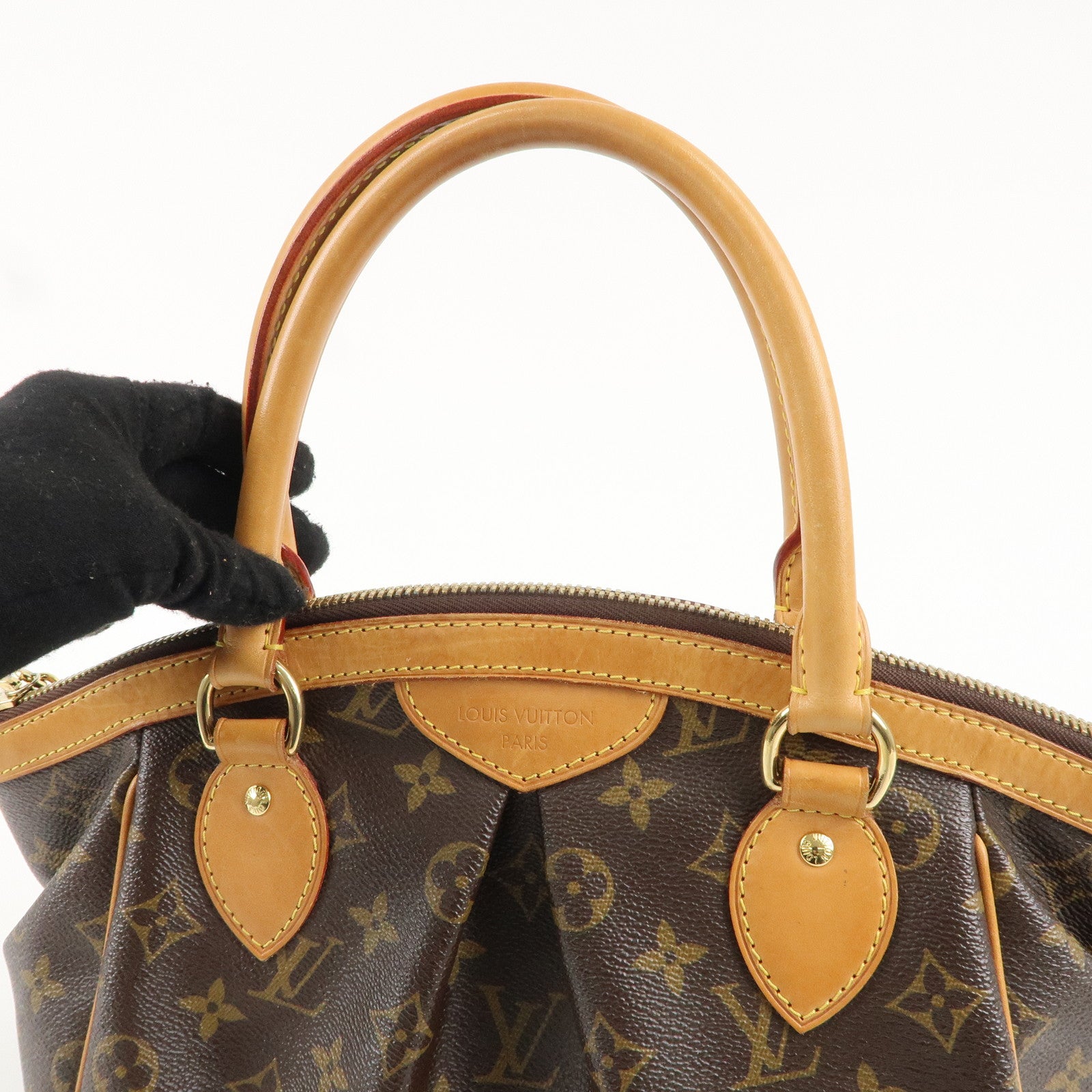 Louis Vuitton Monogram Tivoli PM Hand Bag Brown M40143